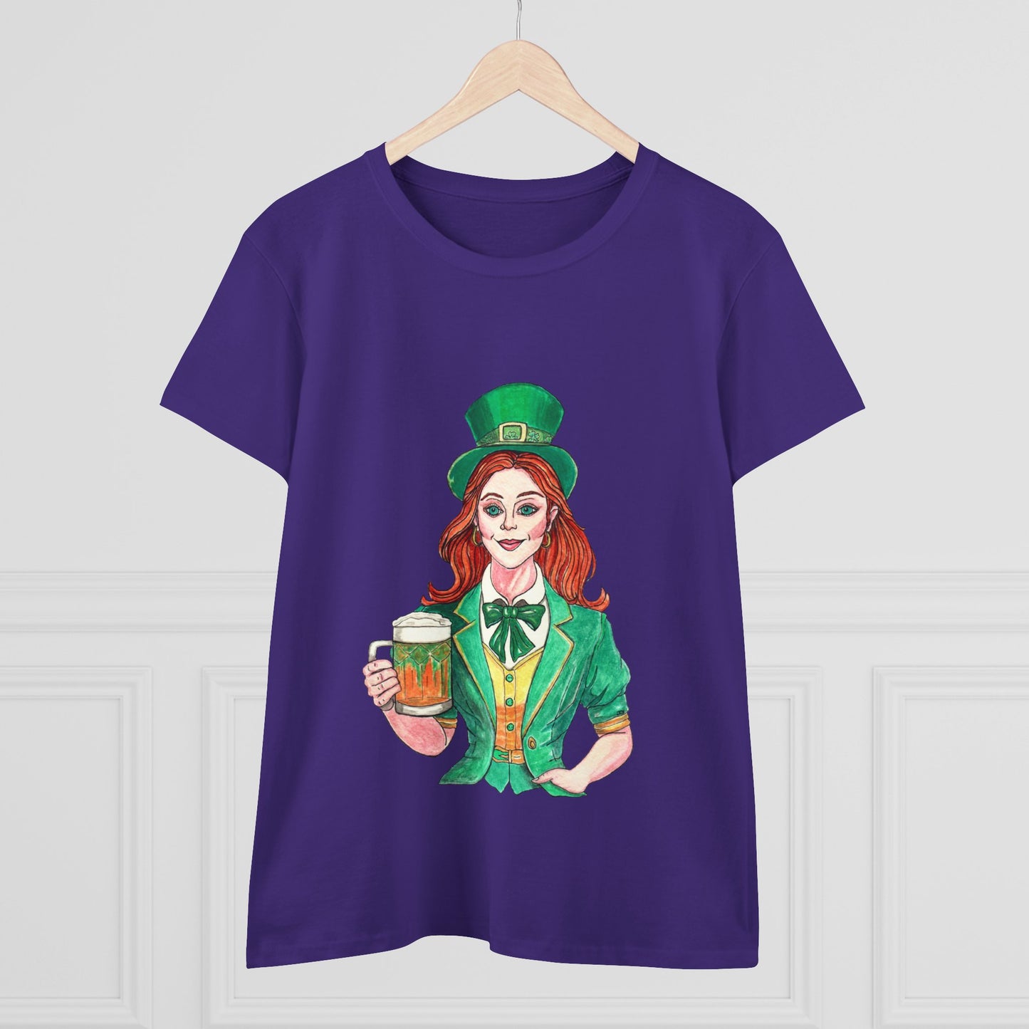 Paddy's Day Cheers Women's Midweight Cotton Tee
