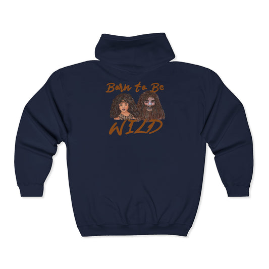 Born to be Wild Unisex Heavy Blend™ Full Zip Hooded Sweatshirt