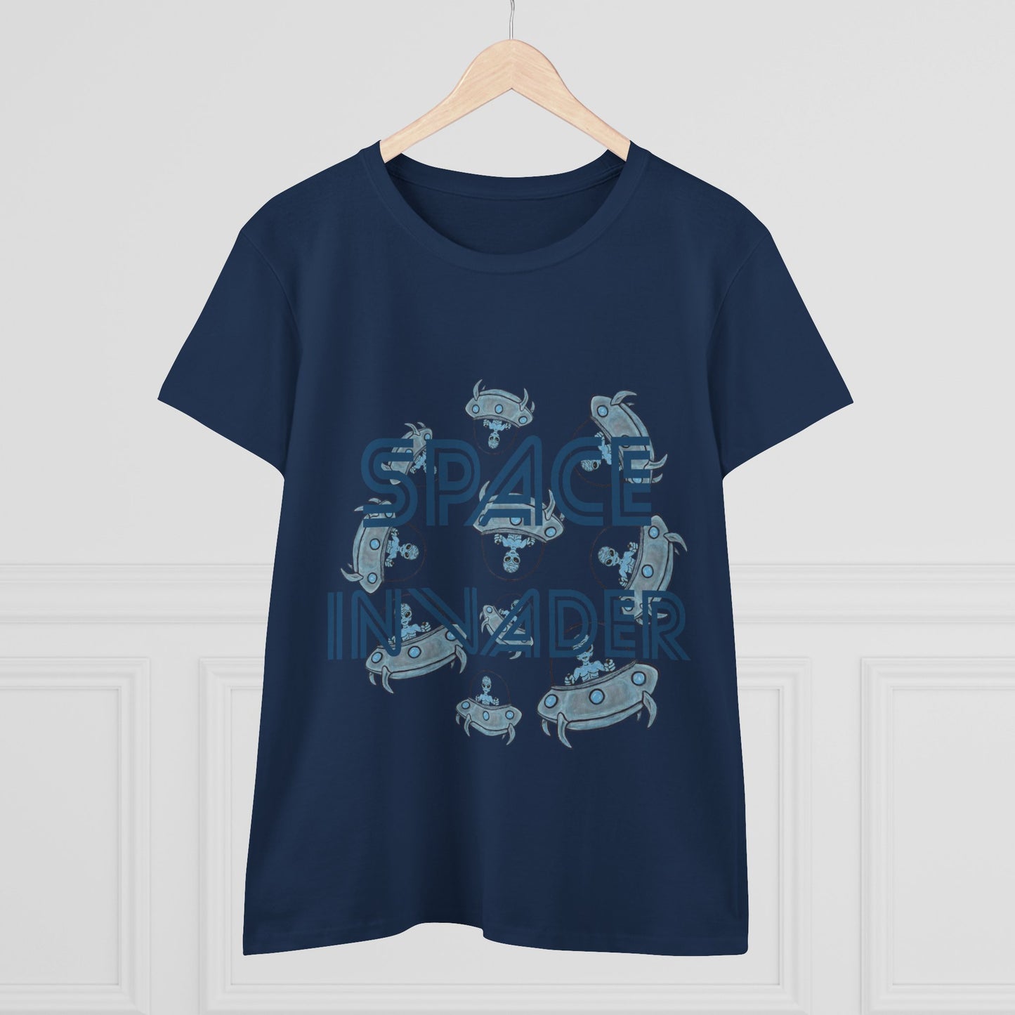 Space Invader Women's Midweight Cotton Tee