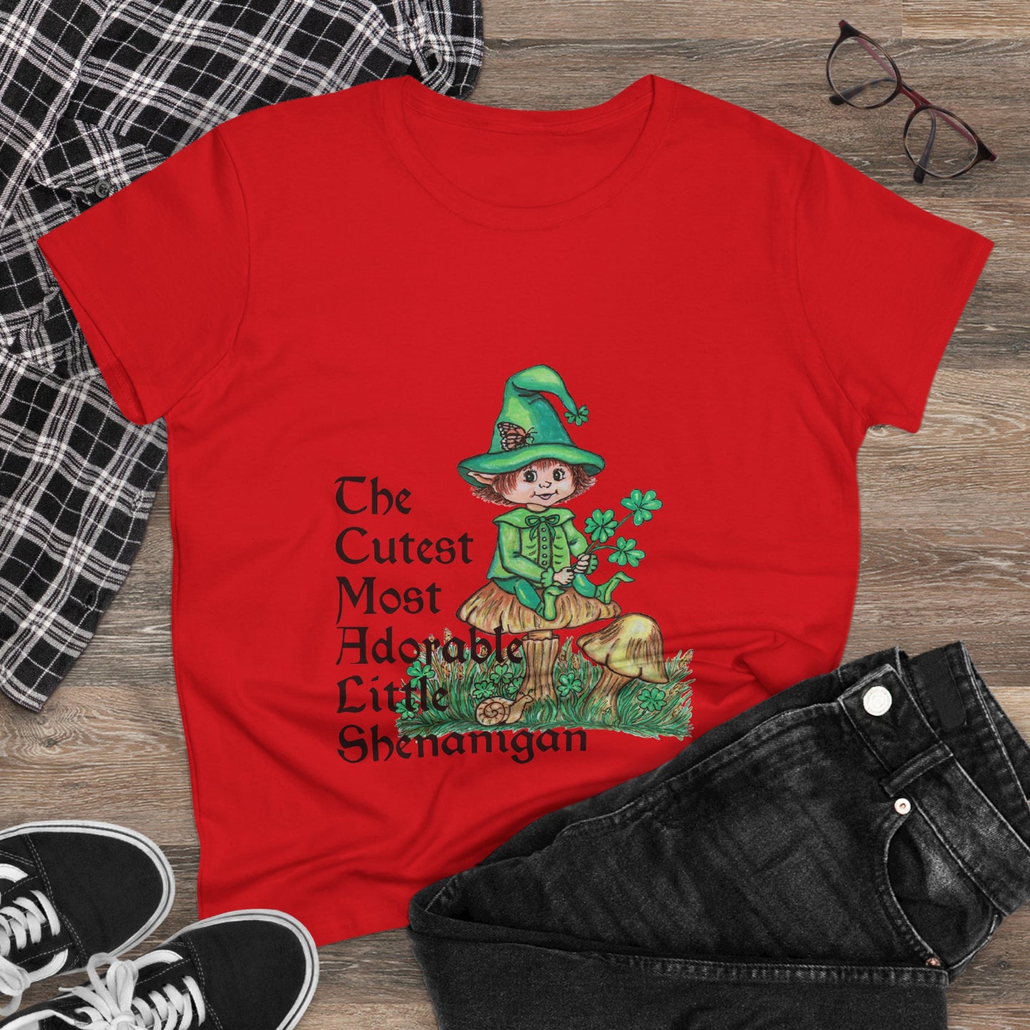 Cutest Leprechaun Women's Midweight Cotton Tee