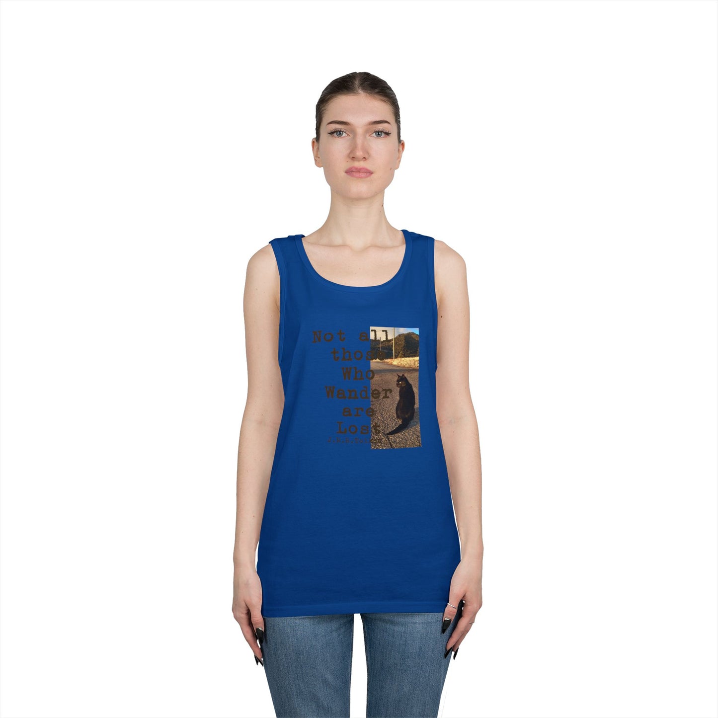 Wandering Kitty Unisex Heavy Cotton Tank Top