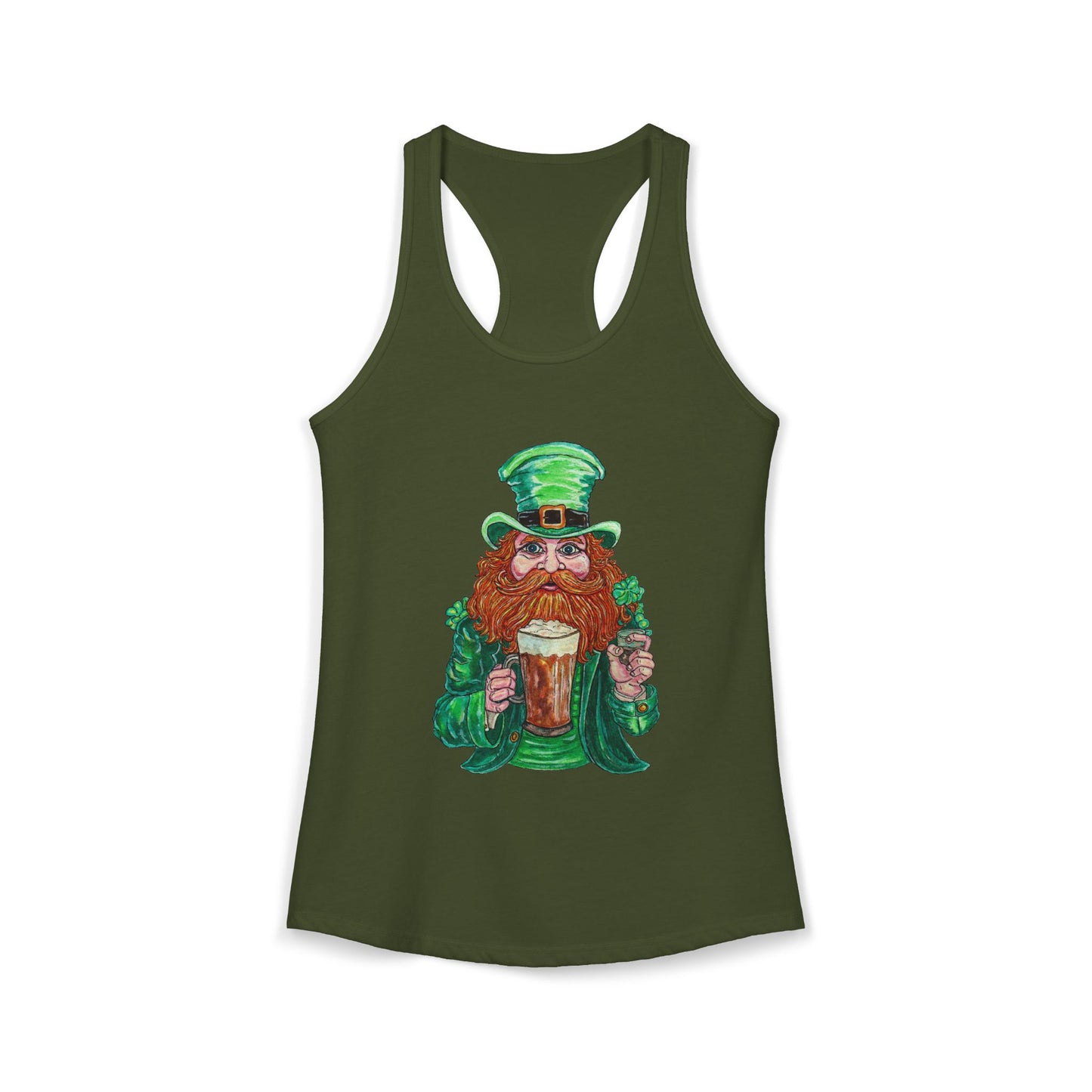 Drunken Leprechaun Women's Ideal Racerback Tank
