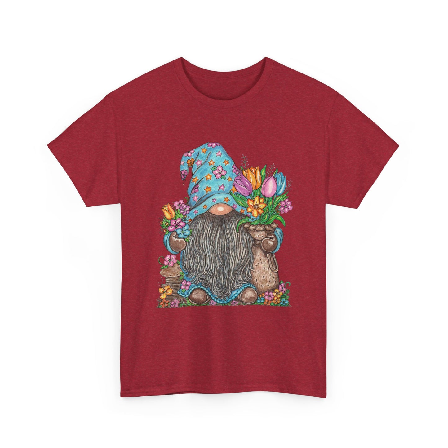 Gardening Gnome Unisex Heavy Cotton Tee