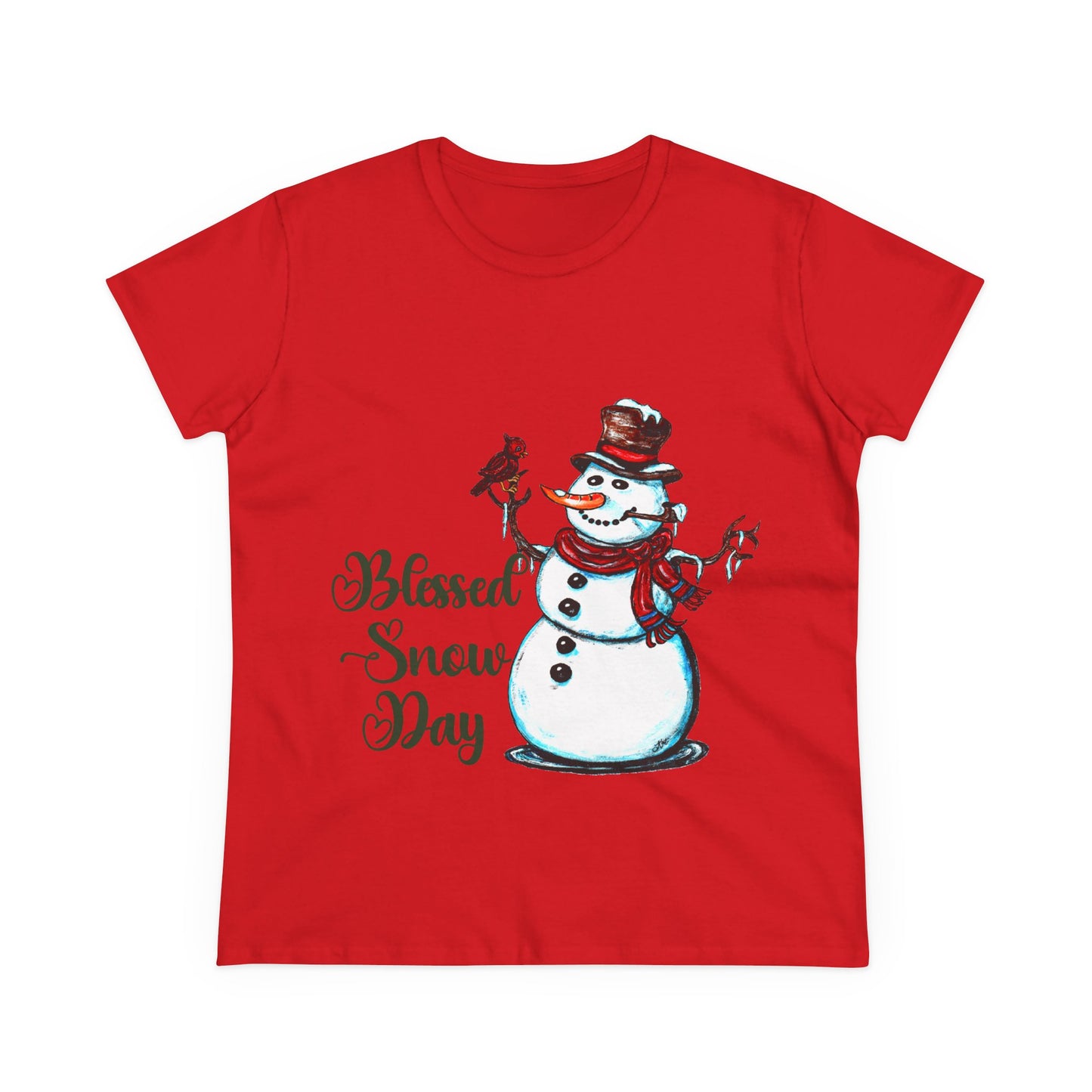 Blessed Snow Day Women's Midweight Cotton Tee