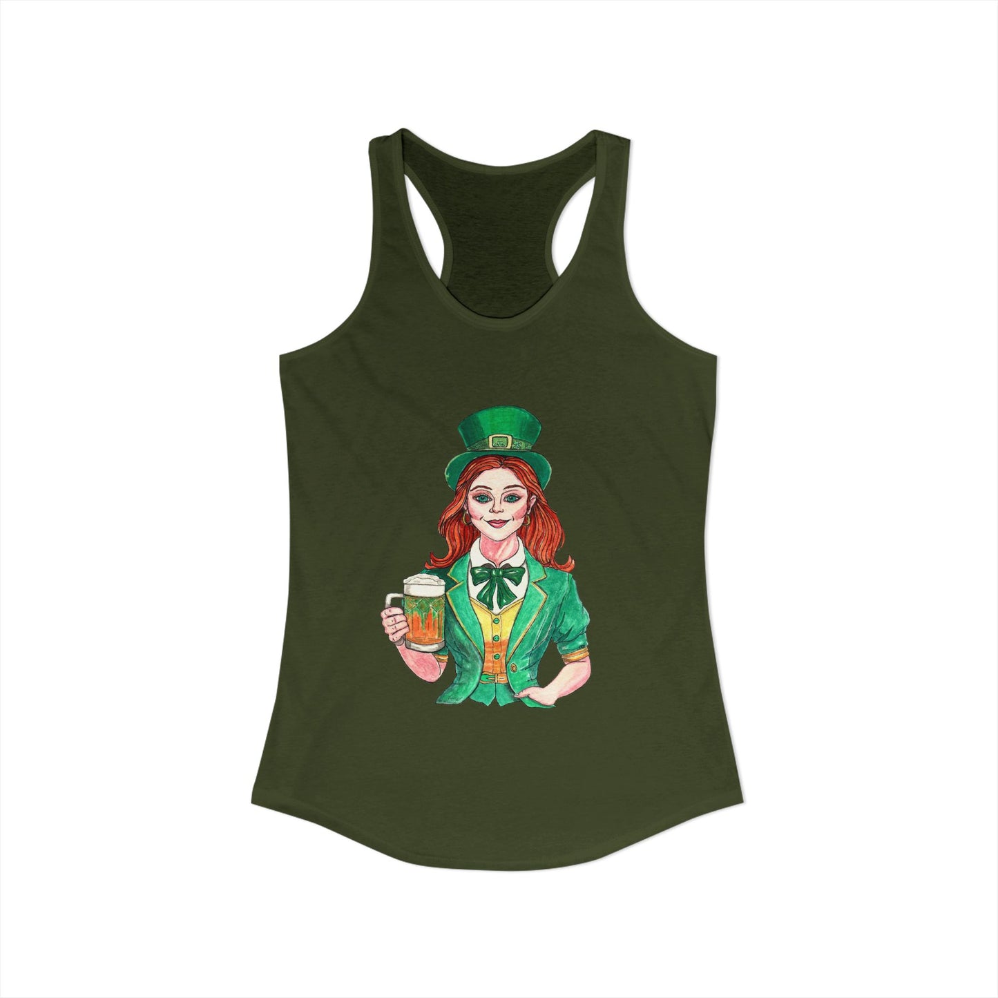 Paddys Day Cheers Women's Ideal Racerback Tank