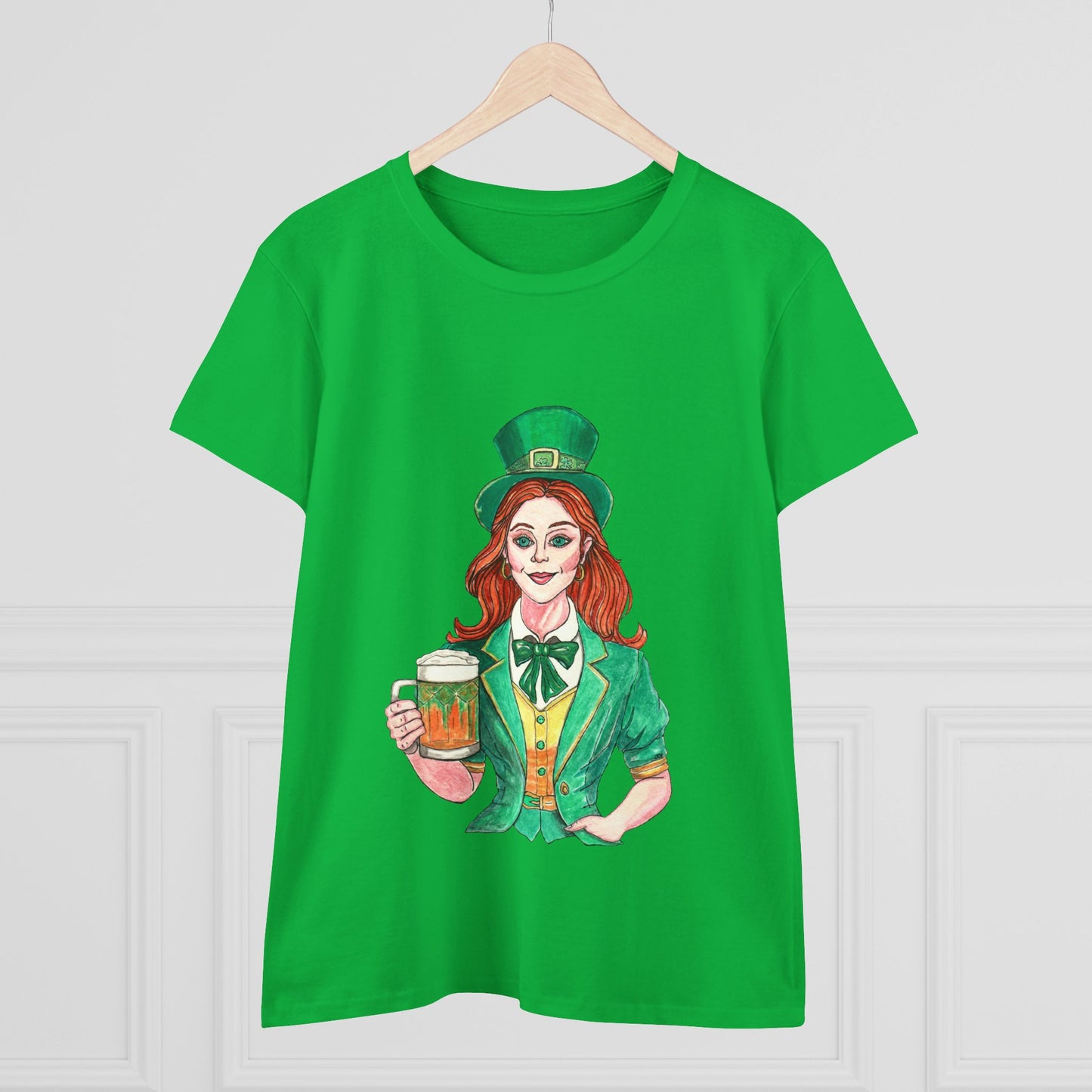Paddy's Day Cheers Women's Midweight Cotton Tee