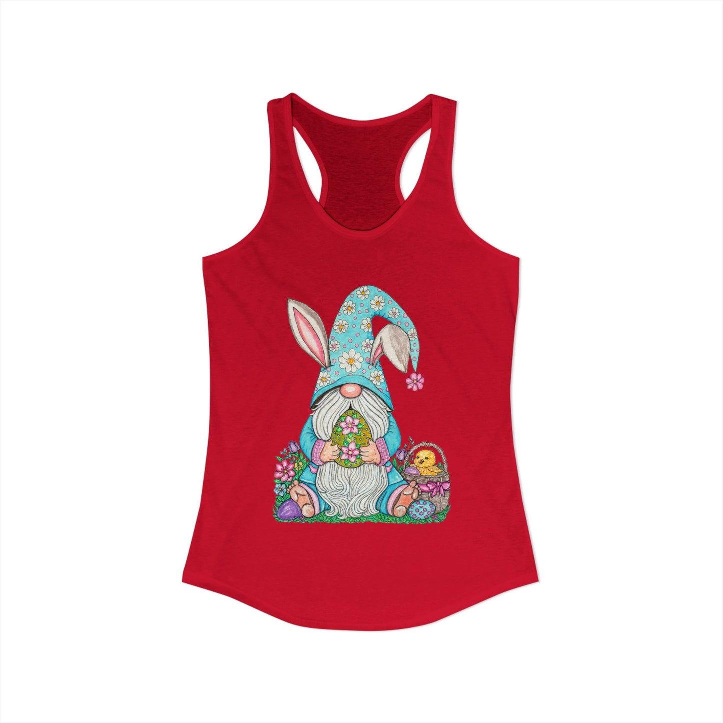Easter Gnome Women's Ideal Racerback Tank