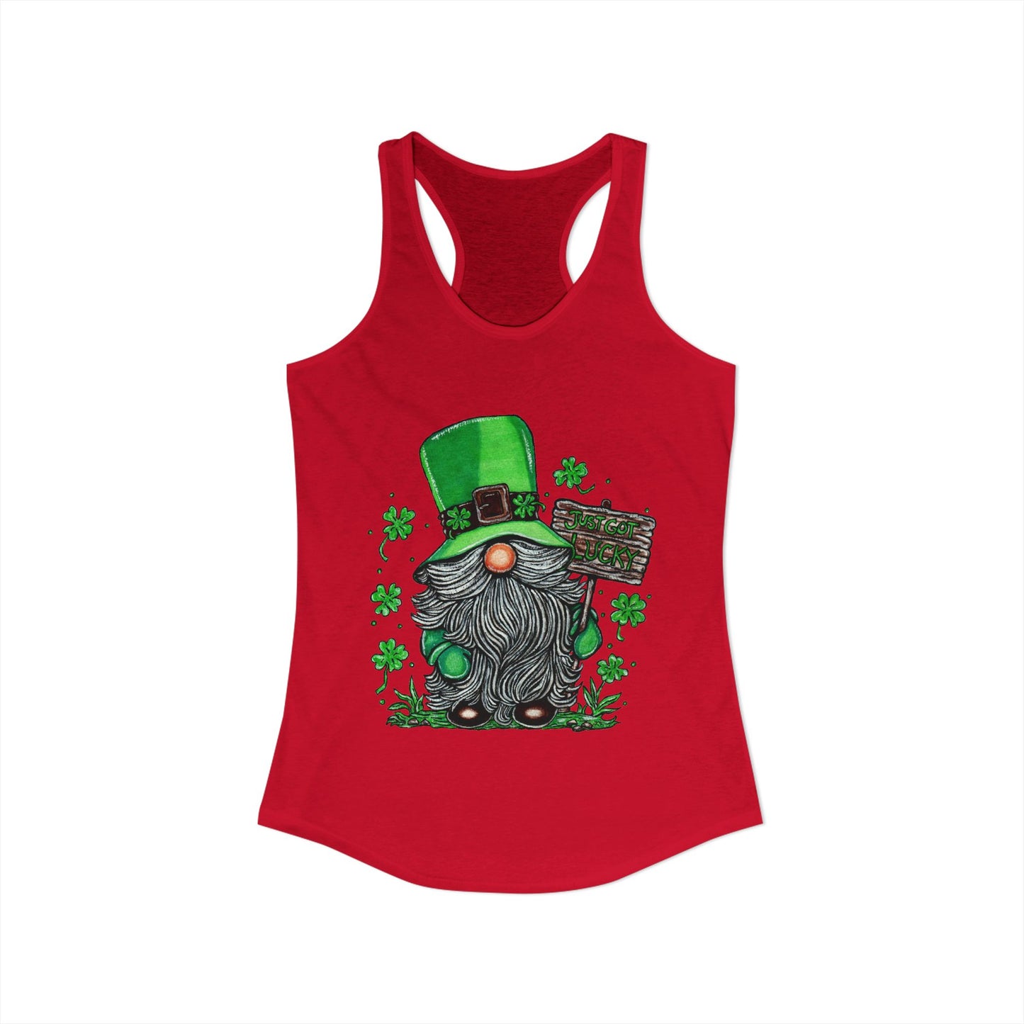 Gnomish Leprechaun Women's Ideal Racerback Tank