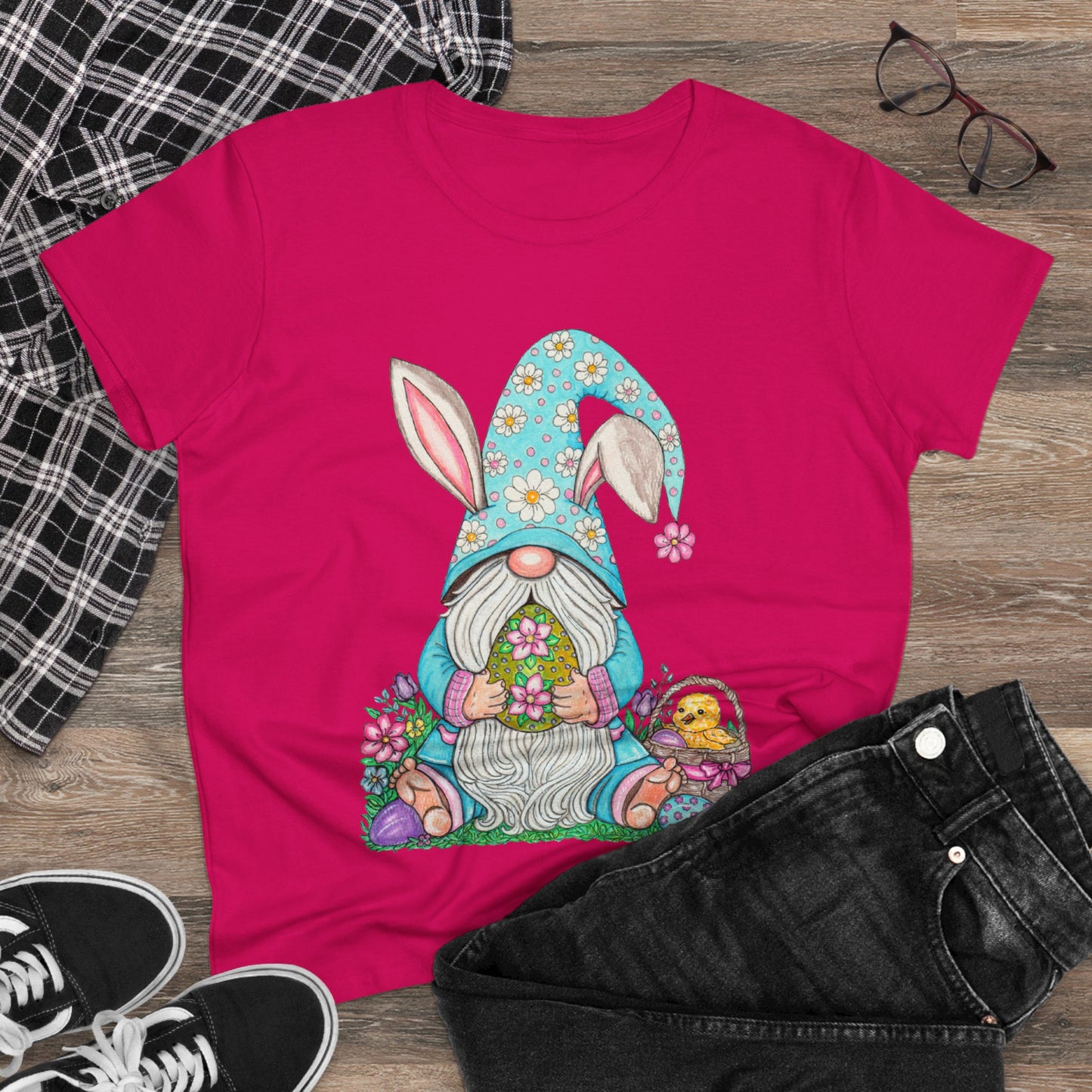 Easter Gnome Women's Midweight Cotton Tee