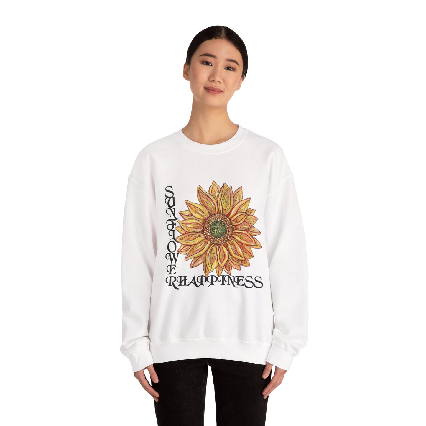 Sunflower and Happiness Unisex Heavy Blend™ Crewneck Sweatshirt
