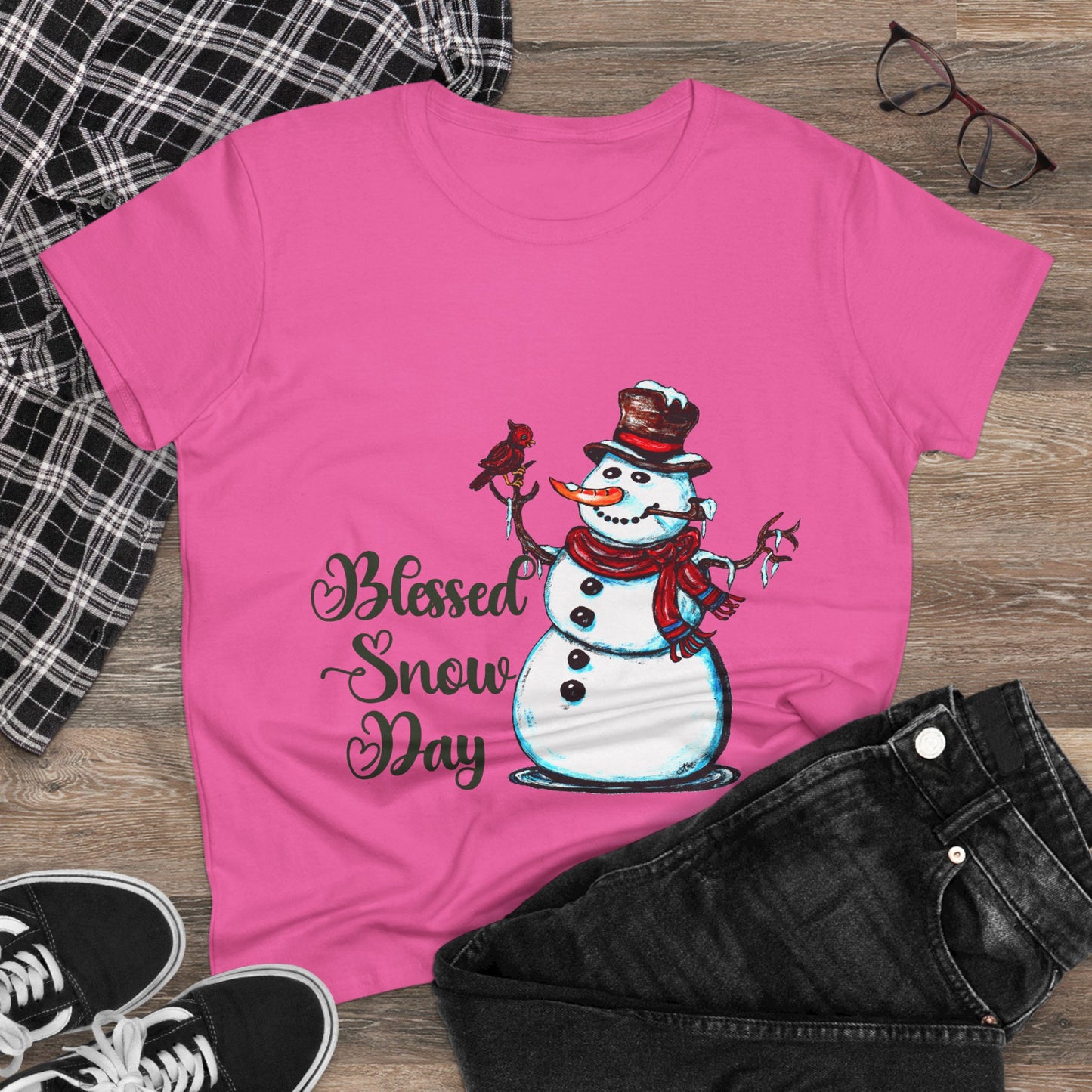 Blessed Snow Day Women's Midweight Cotton Tee