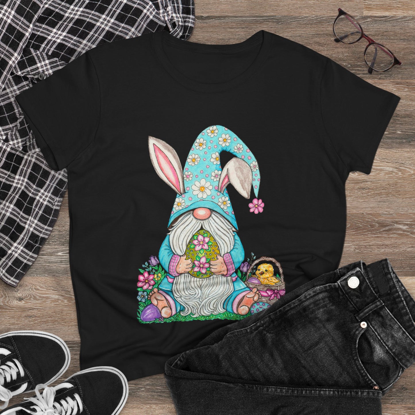 Easter Gnome Women's Midweight Cotton Tee