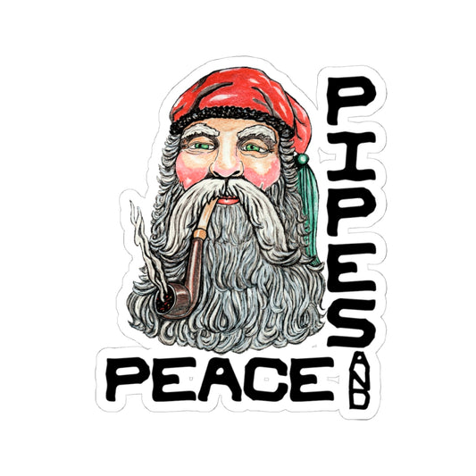 Pipes and Peace Kiss-Cut Stickers