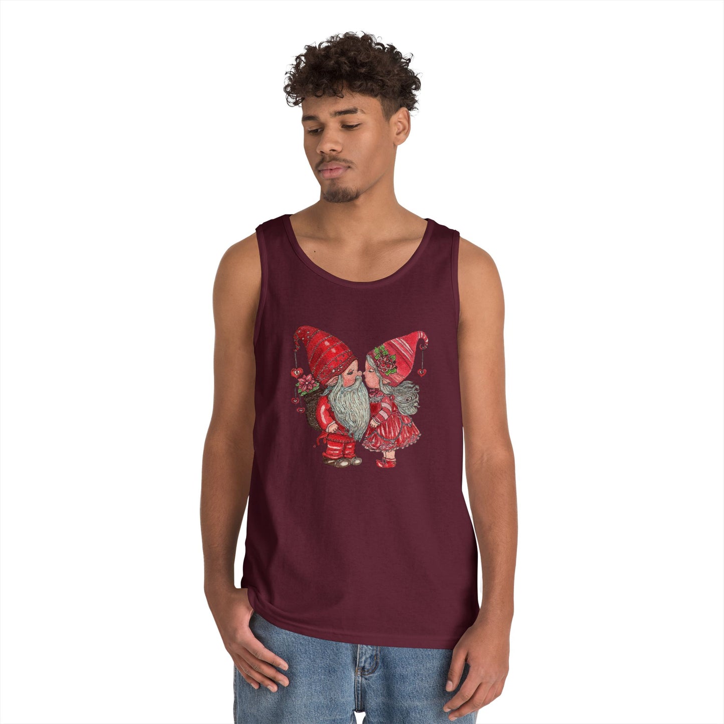 Gnome Lovers Unisex Heavy Cotton Tank Top