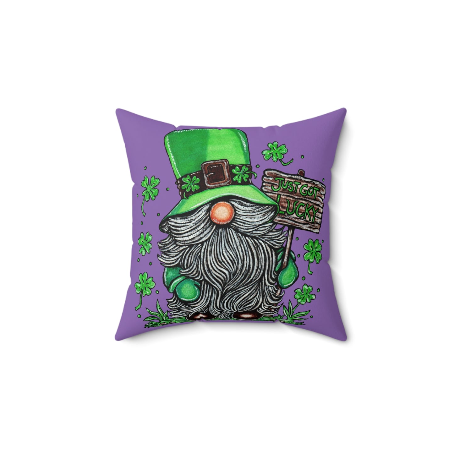 Gnomish Leprechaun Spun Polyester Square Pillow