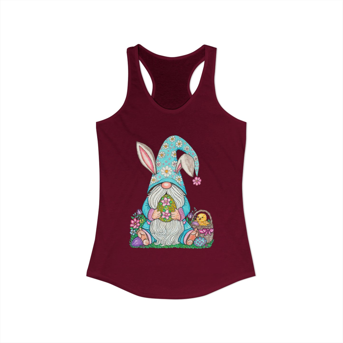 Easter Gnome Women's Ideal Racerback Tank