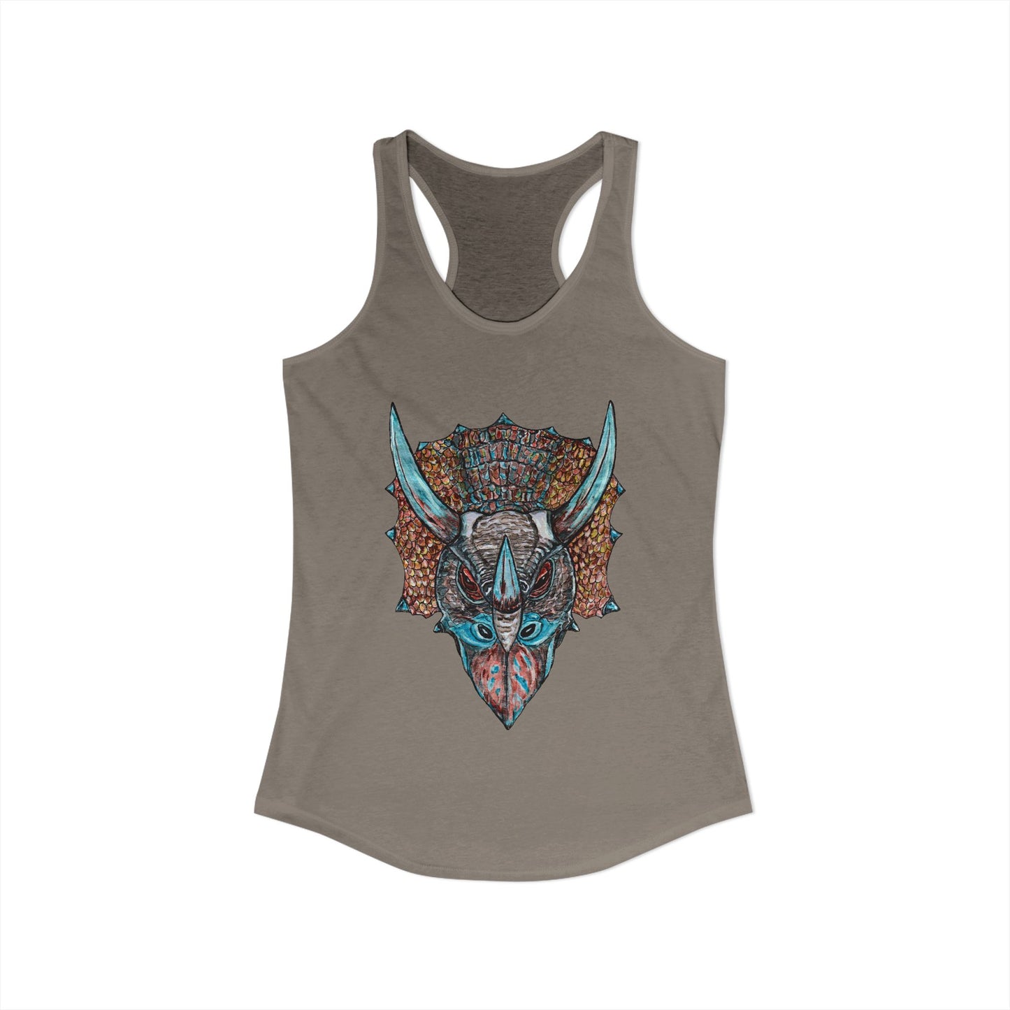 Triceratops Women's Ideal Racerback Tank