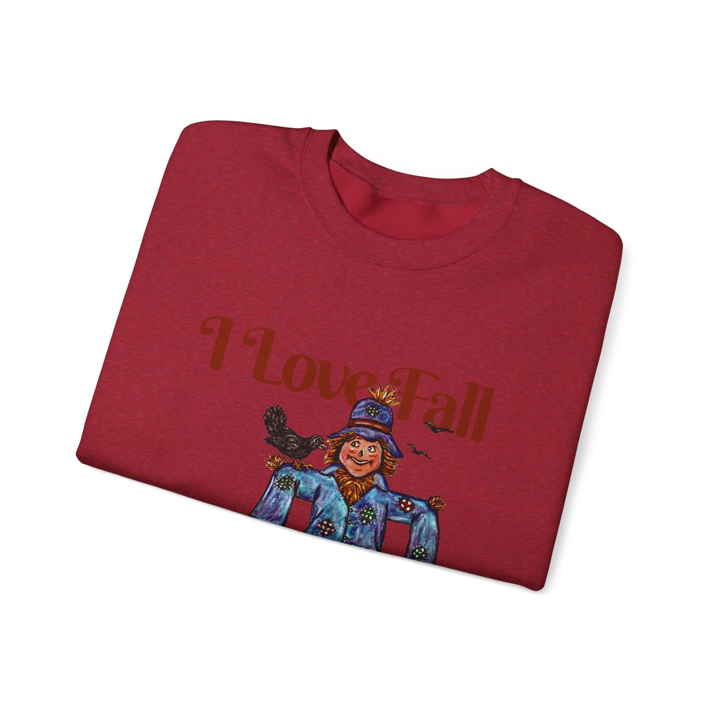 I Love Fall Most of All Unisex Heavy Blend™ Crewneck Sweatshirt
