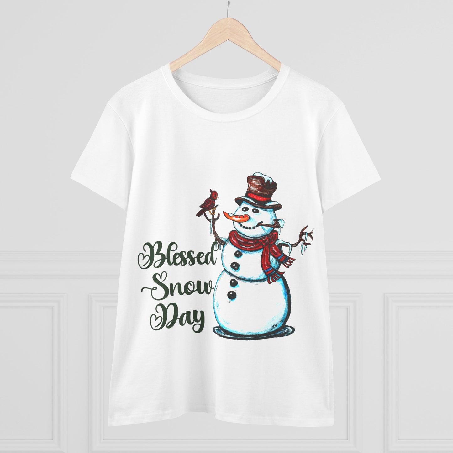 Blessed Snow Day Women's Midweight Cotton Tee