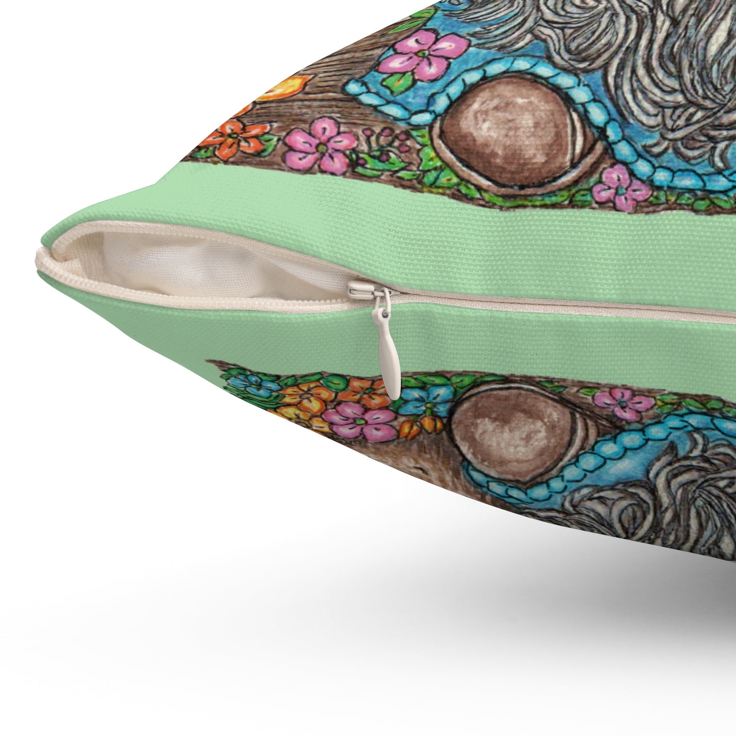 Gardening Gnome Spun Polyester Square Pillow