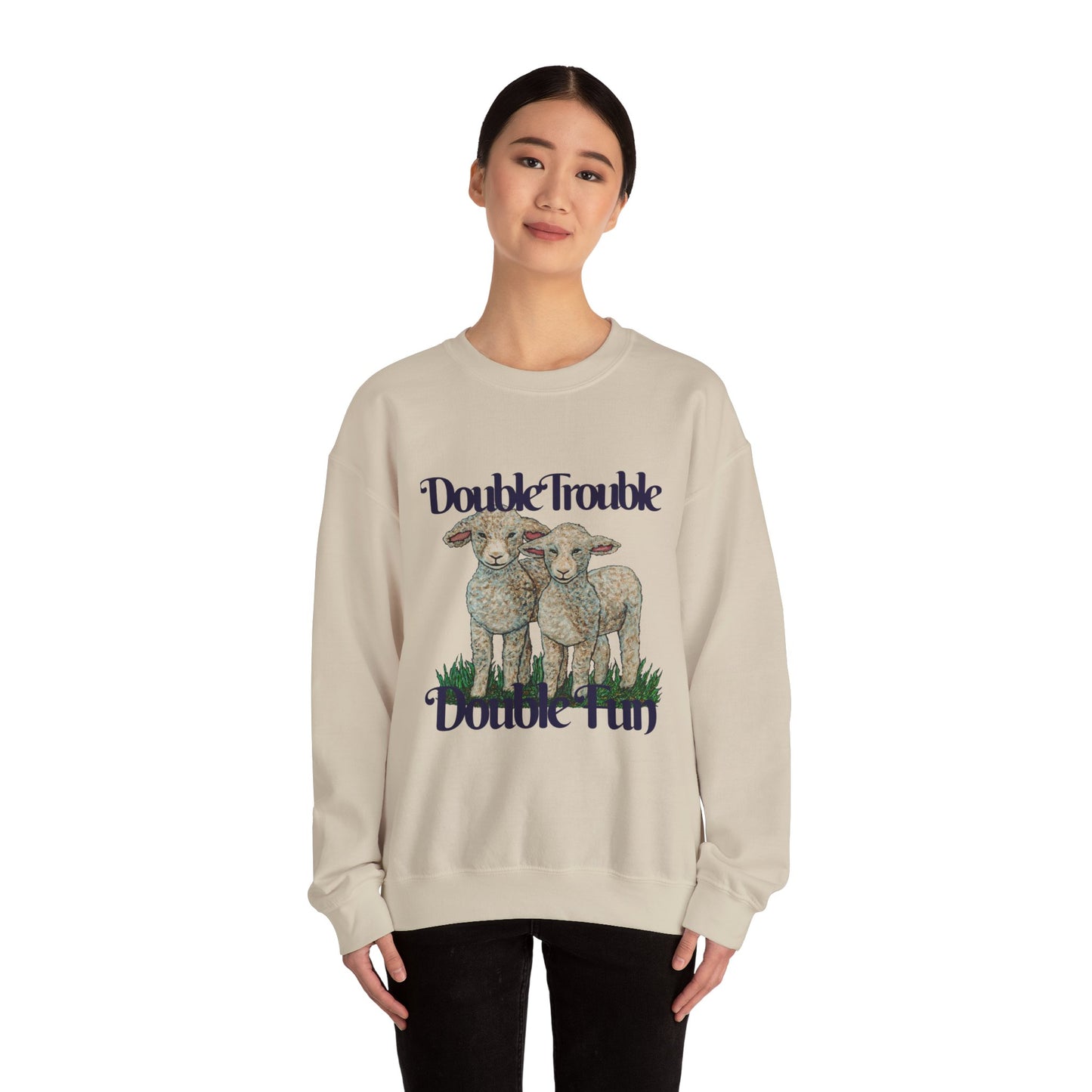 Double Trouble Double Fun Unisex Heavy Blend™ Crewneck Sweatshirt