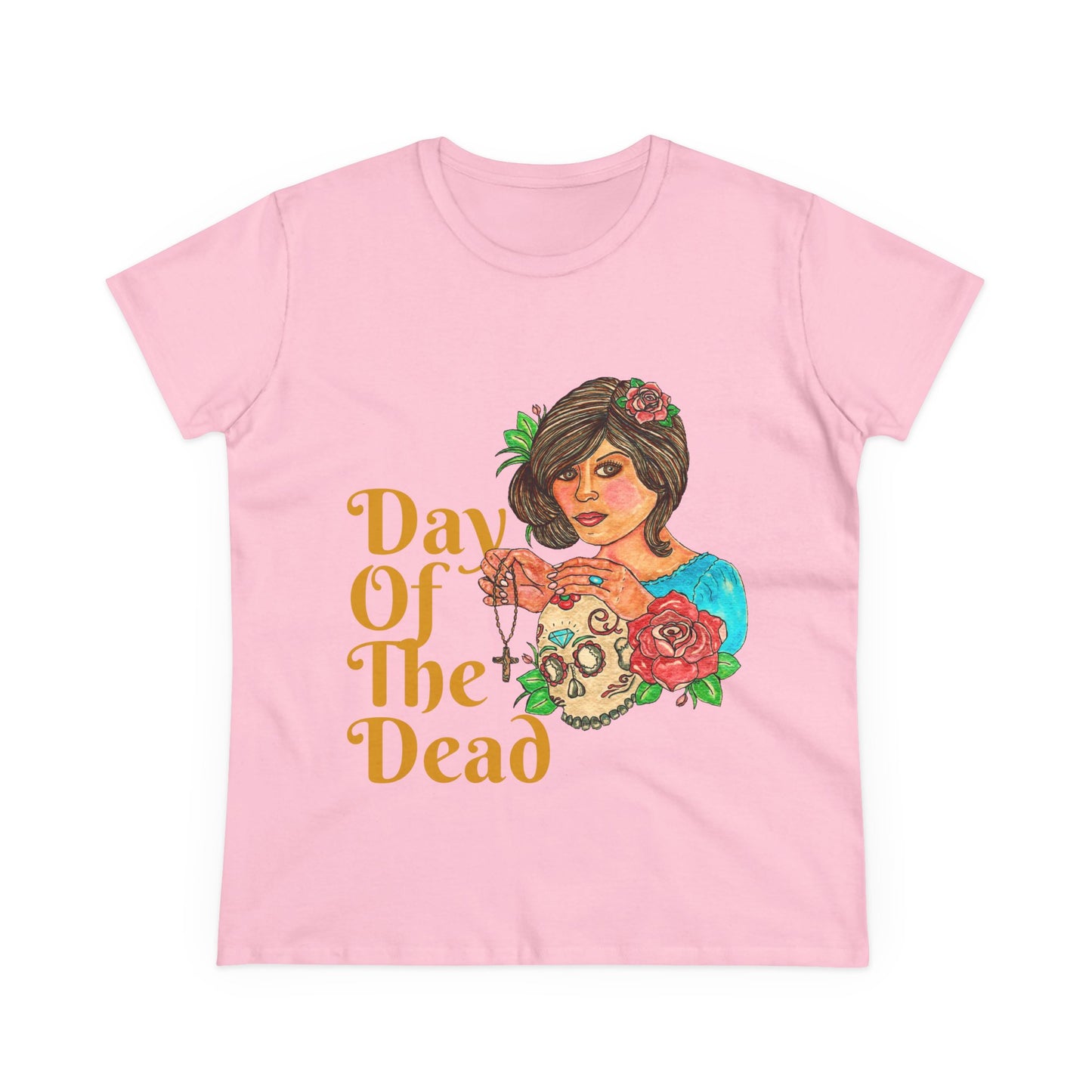 Day of the Dead Women's Midweight Cotton Tee