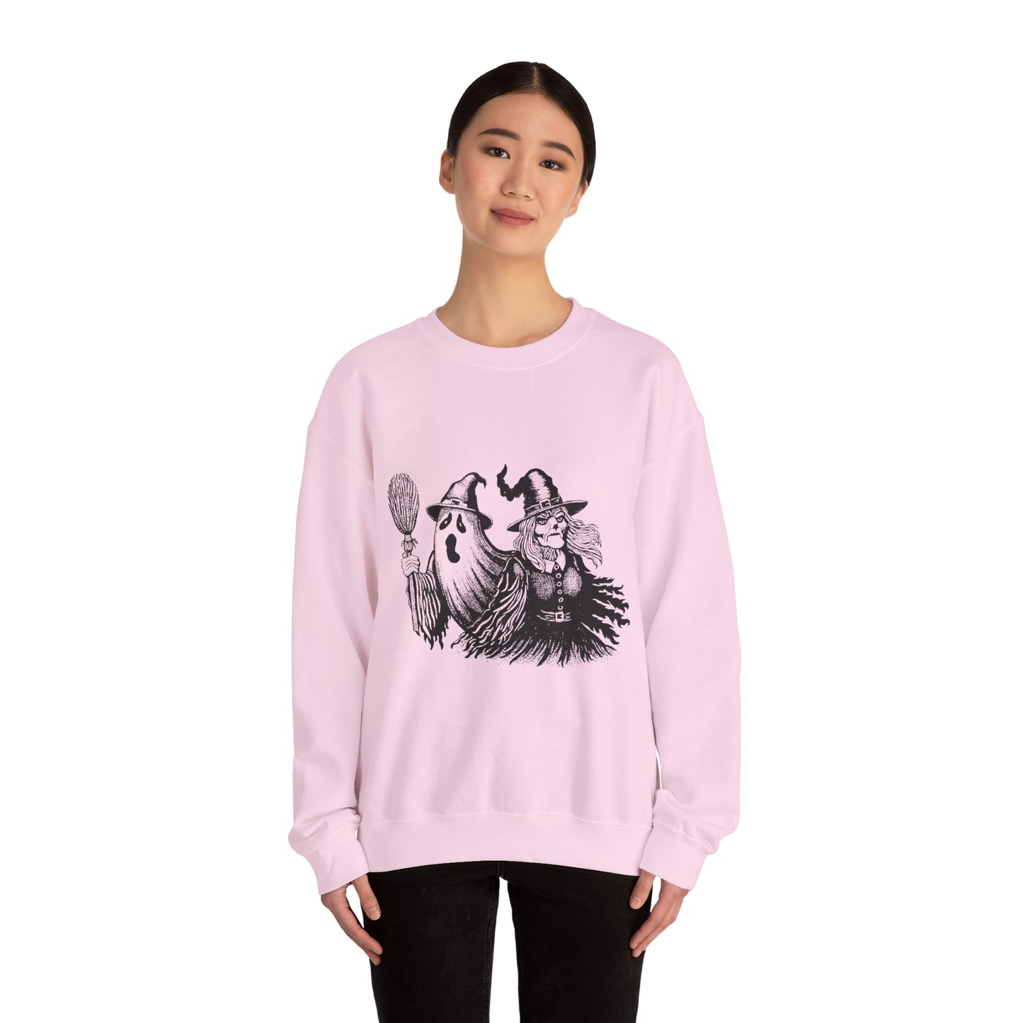 Ghost and Witch Unisex Heavy Blend™ Crewneck Sweatshirt