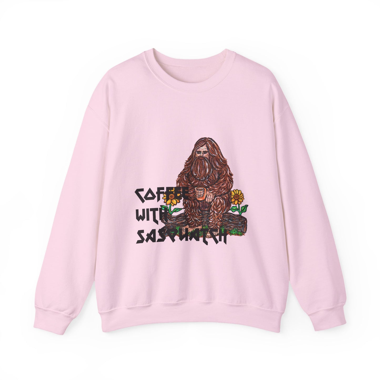 Coffee With Sasquatch Unisex Heavy Blend™ Crewneck Sweatshirt