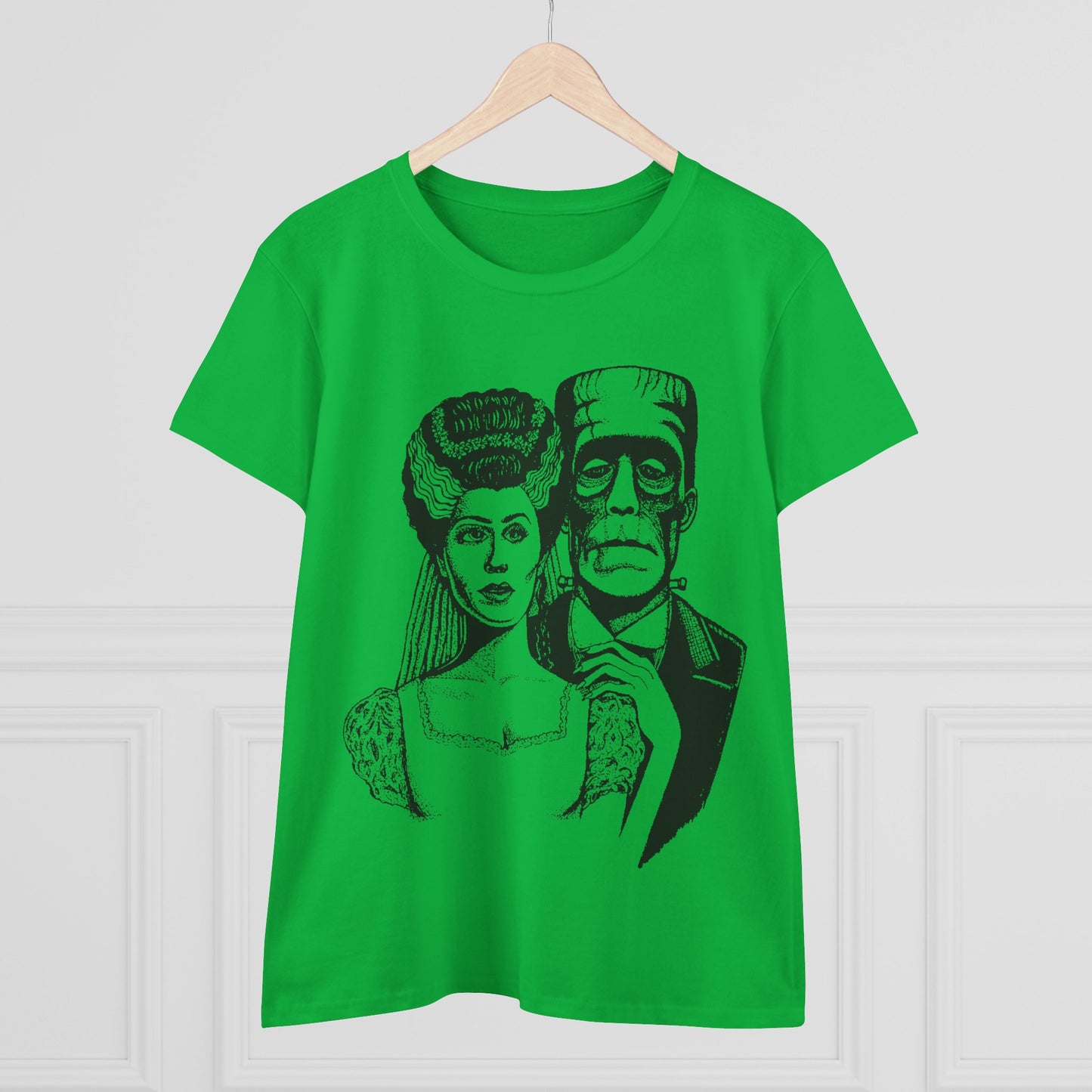 Frankenstein and Bride Women's Midweight Cotton Tee