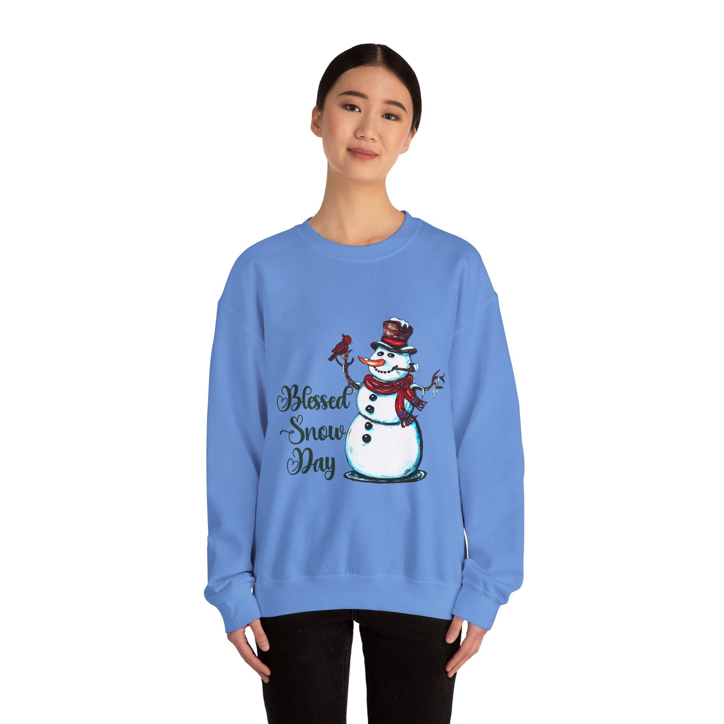 Blessed Snow Day Unisex Heavy Blend™ Crewneck Sweatshirt