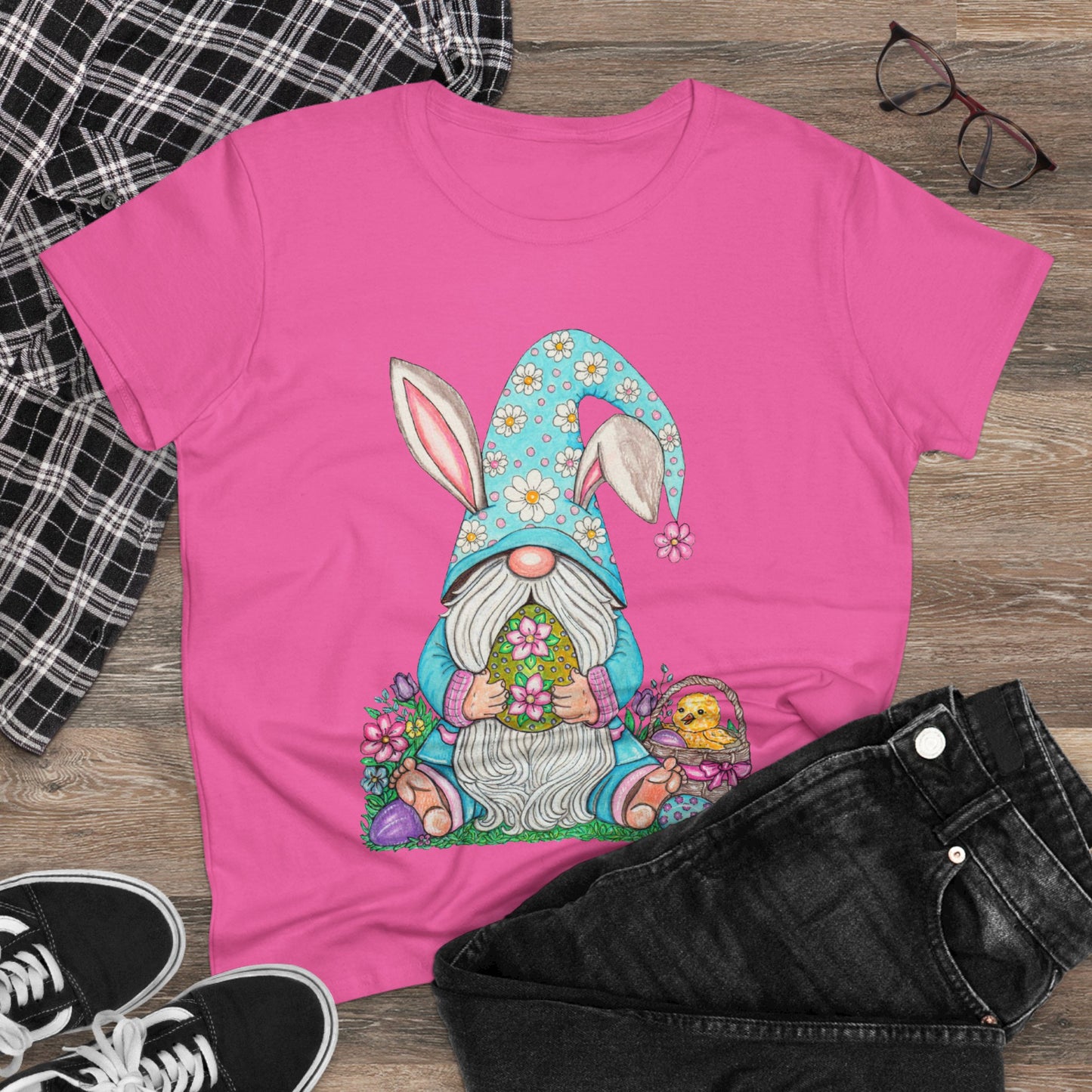 Easter Gnome Women's Midweight Cotton Tee