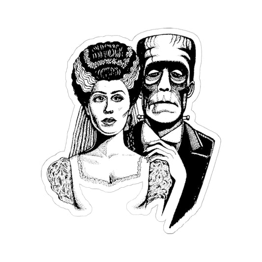 Frankenstein and Bride Kiss-Cut Stickers