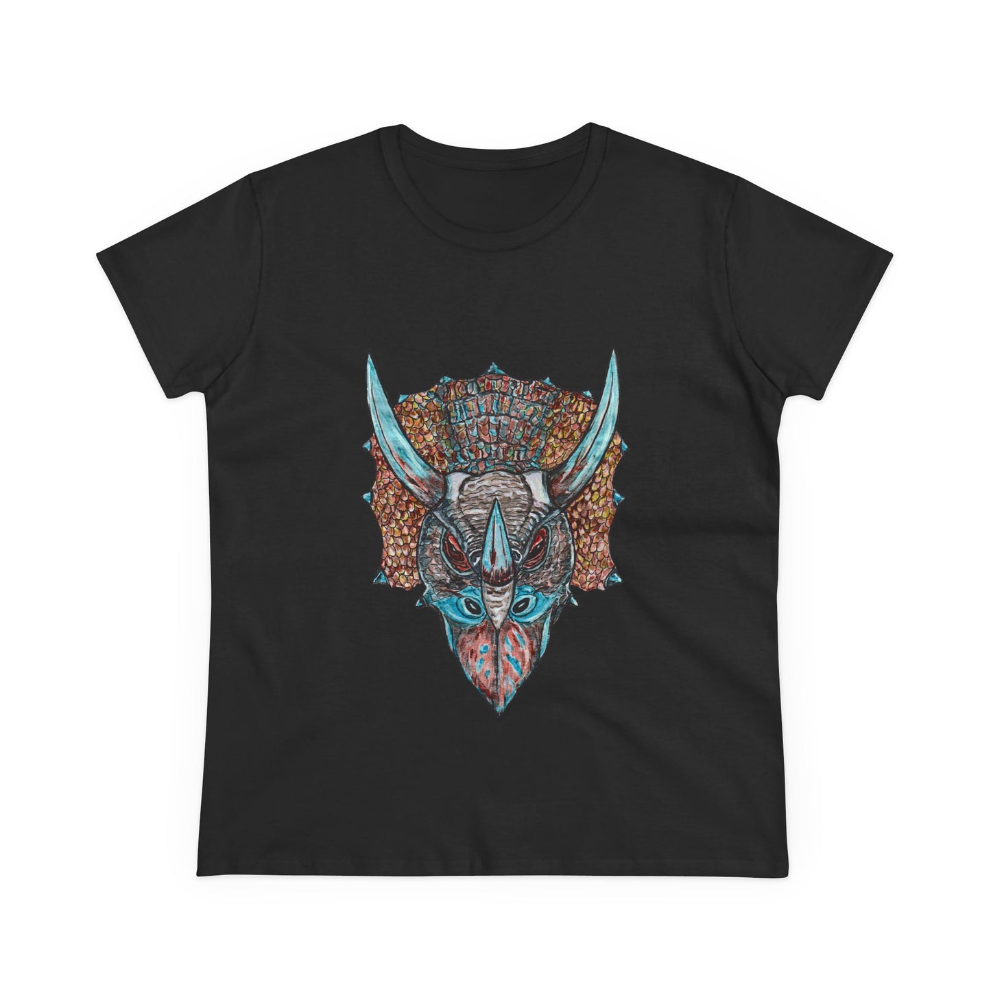 Triceratops Women's Midweight Cotton Tee