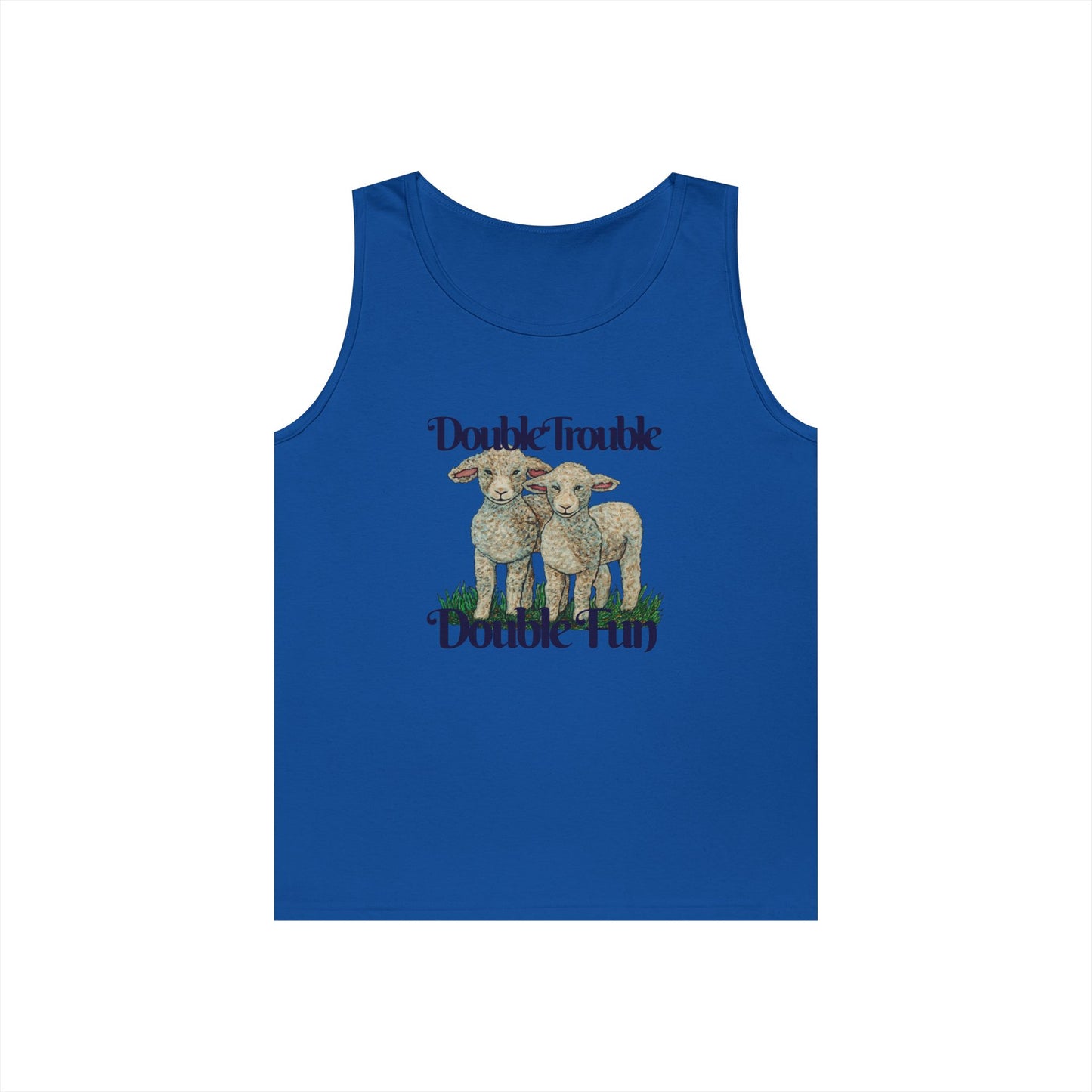 Double Trouble Double Fun Unisex Heavy Cotton Tank Top