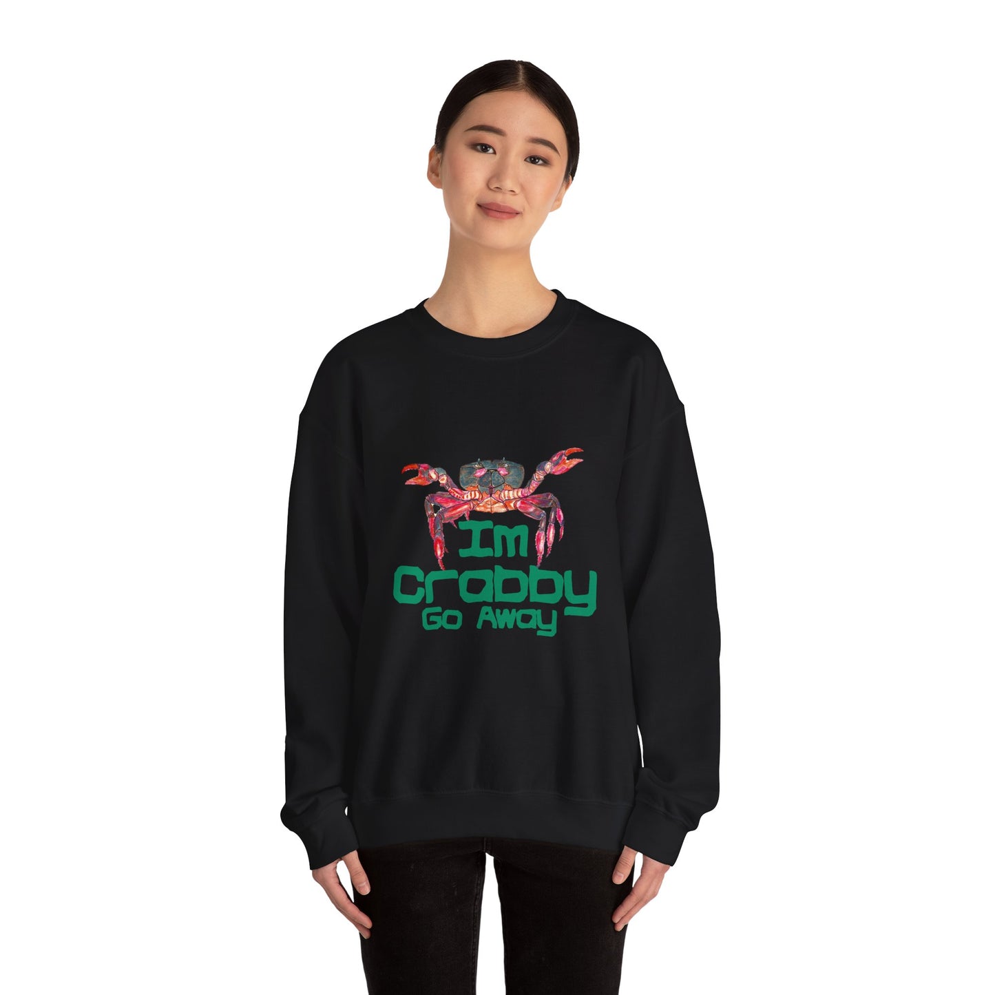 I'm Crabby Go Away Unisex Heavy Blend™ Crewneck Sweatshirt