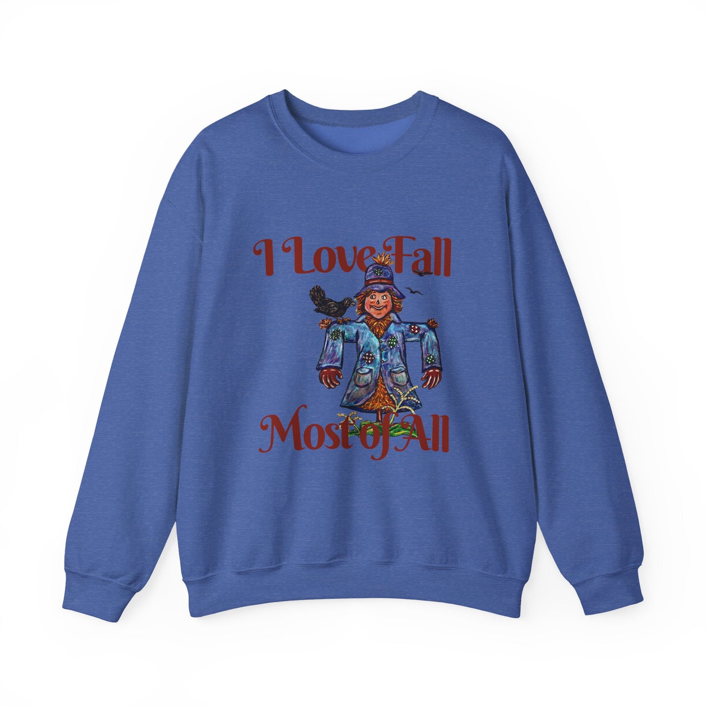 I Love Fall Most of All Unisex Heavy Blend™ Crewneck Sweatshirt
