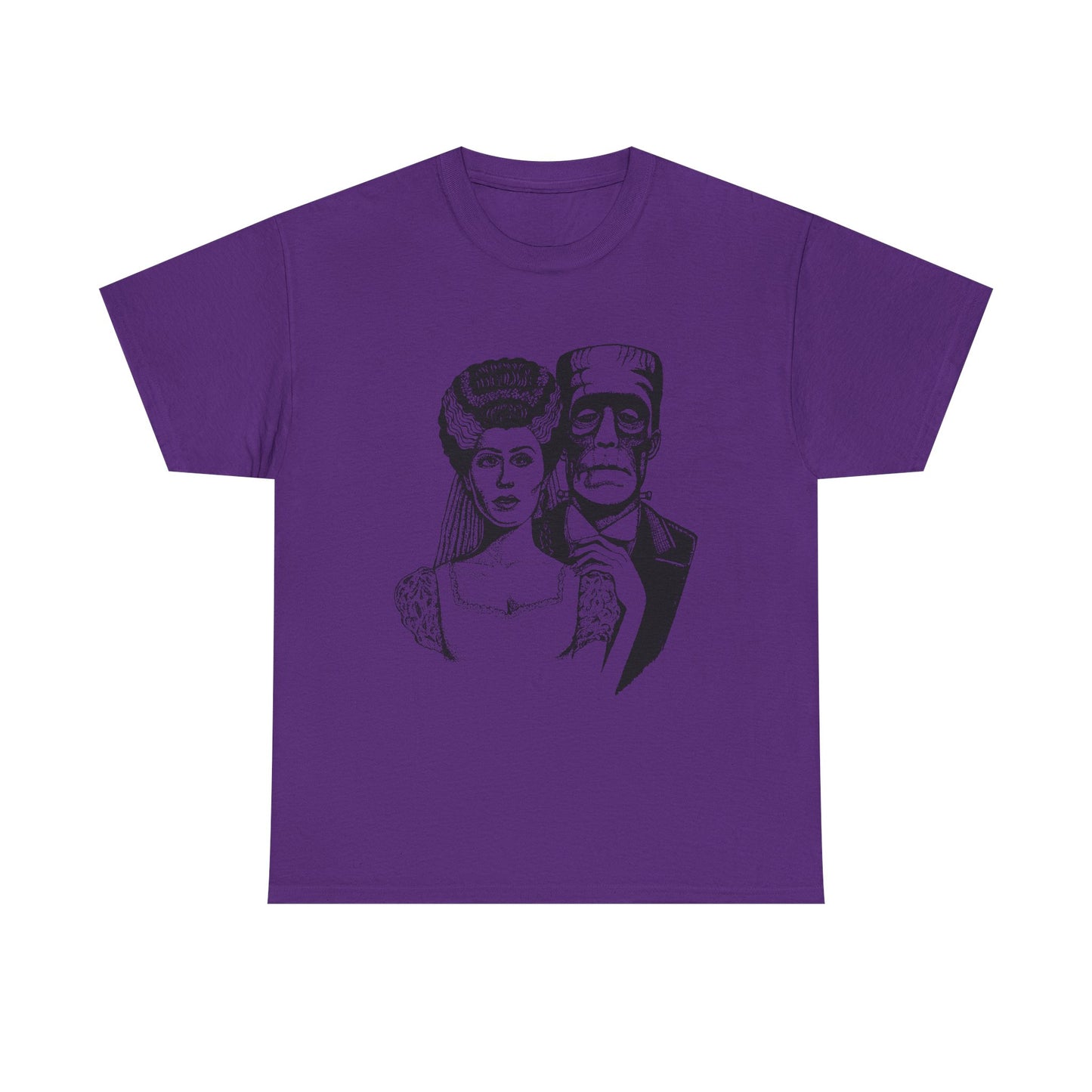 Frankenstein and Bride Unisex Heavy Cotton Tee