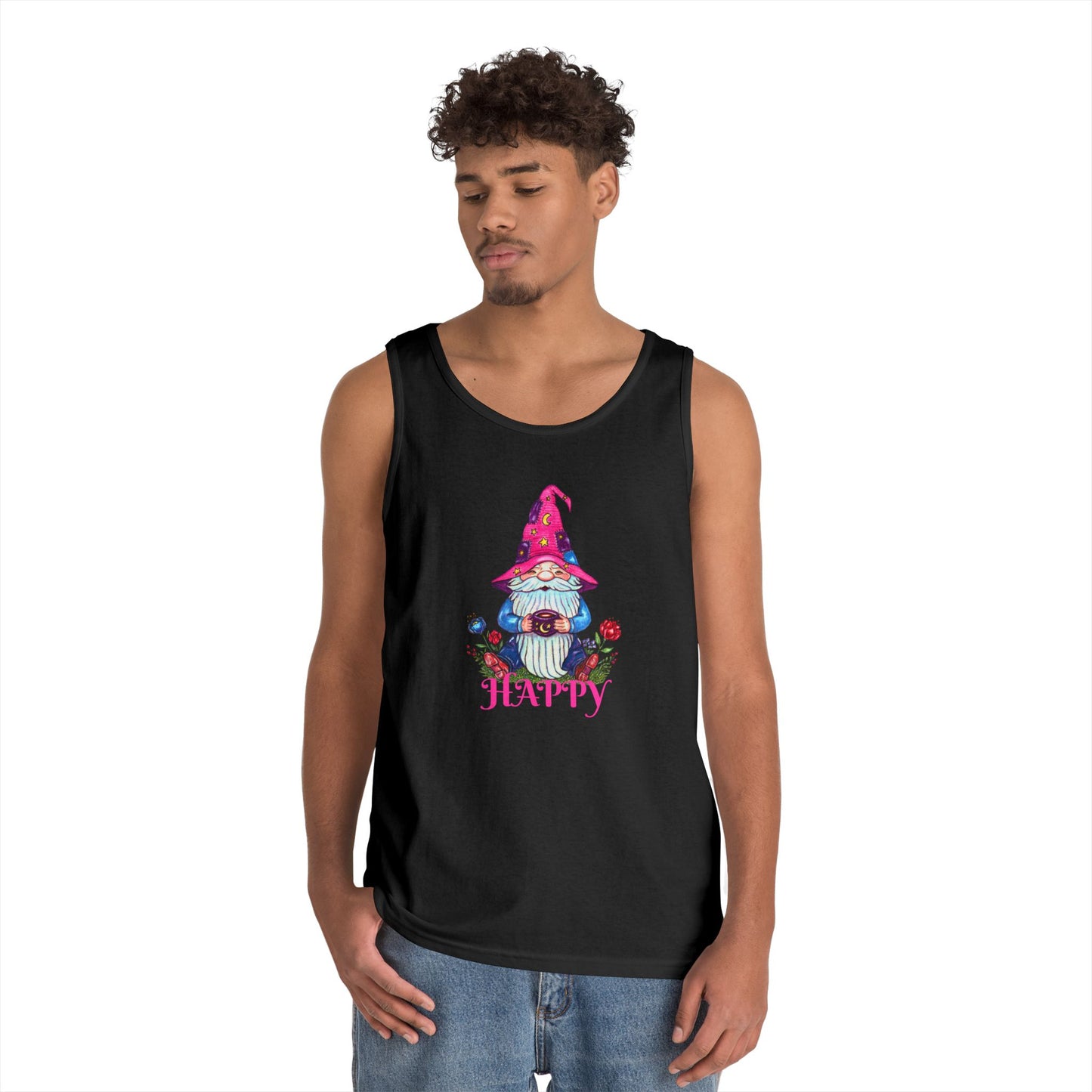 Happy Gnome Unisex Heavy Cotton Tank Top