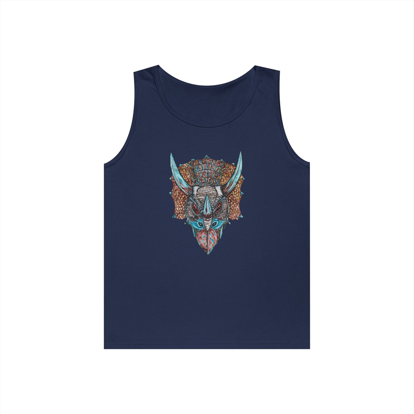 Triceratops Unisex Heavy Cotton Tank Top