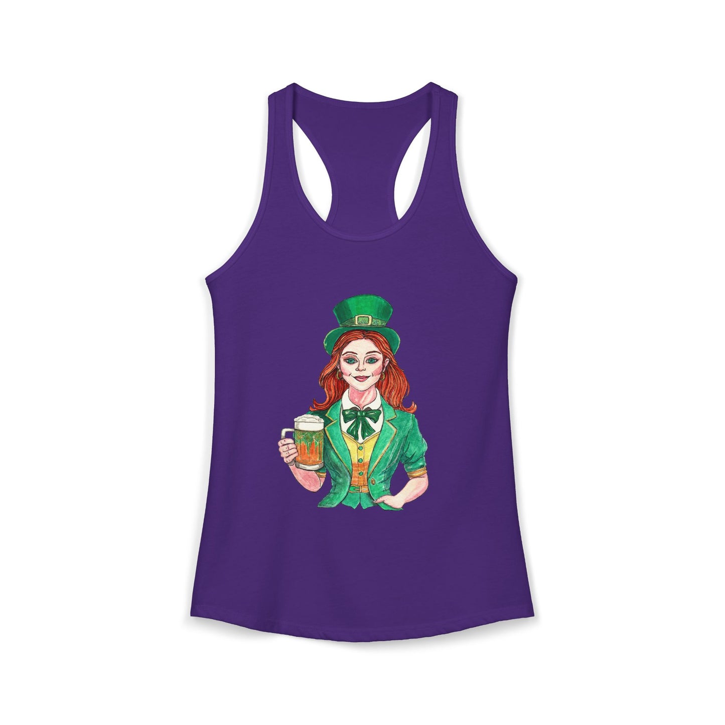 Paddys Day Cheers Women's Ideal Racerback Tank