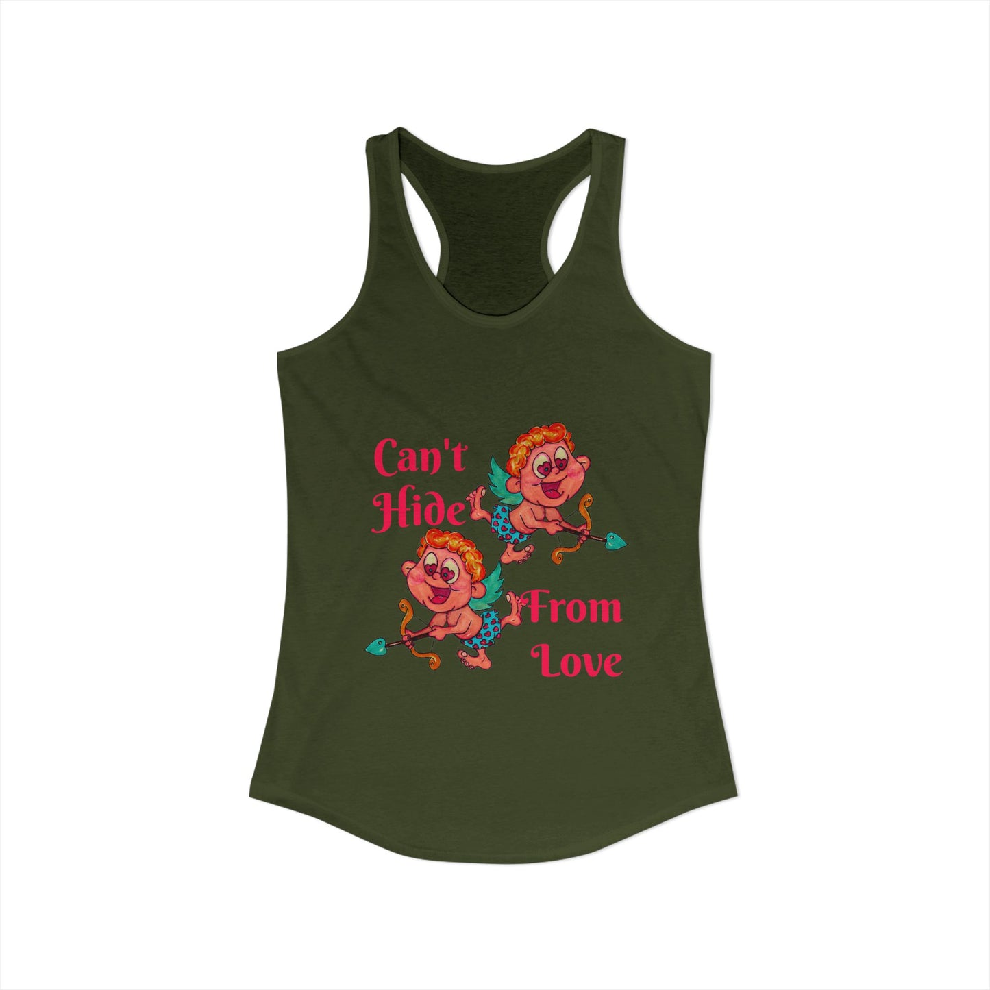 Can't Hide From Love Women's Ideal Racerback Tank