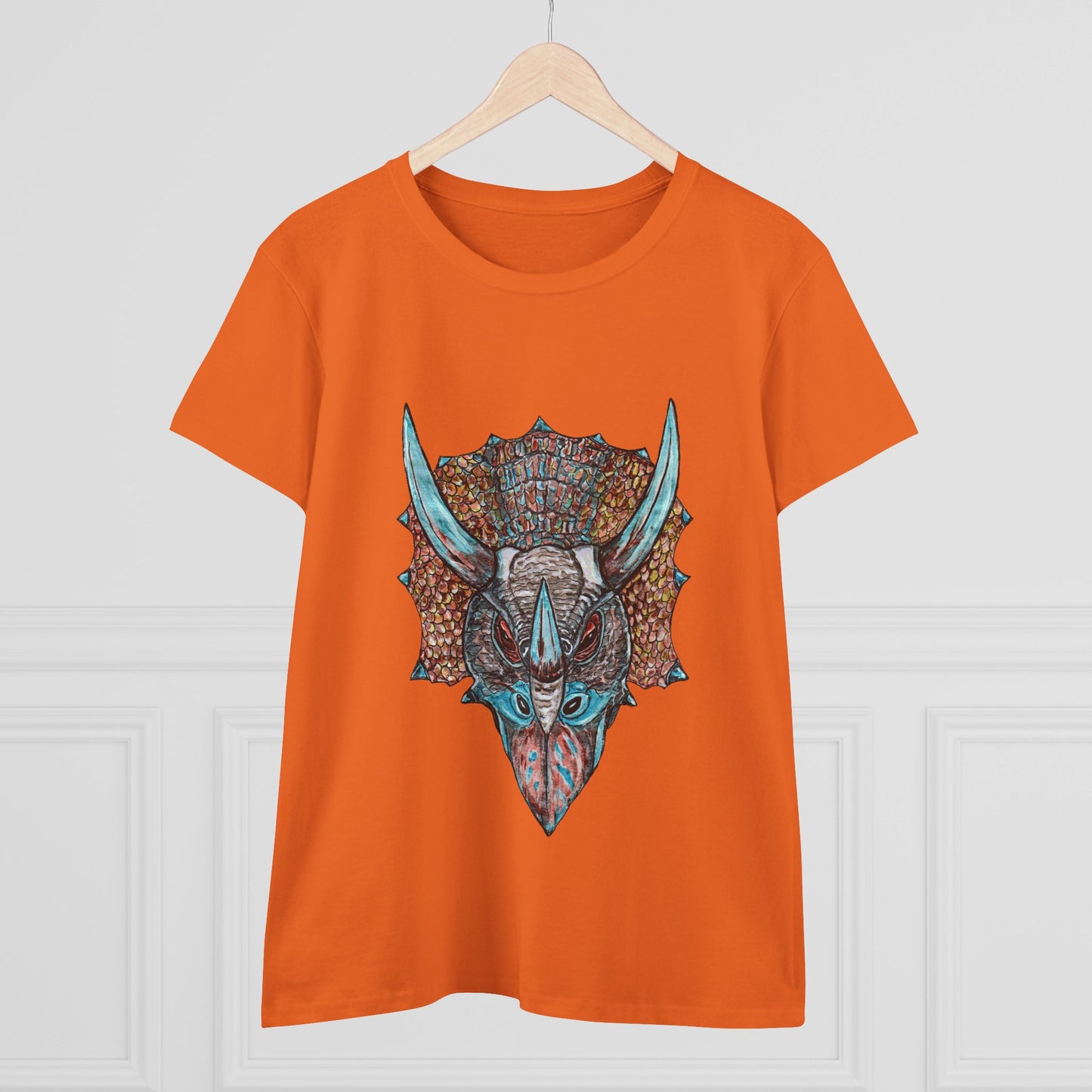 Triceratops Women's Midweight Cotton Tee