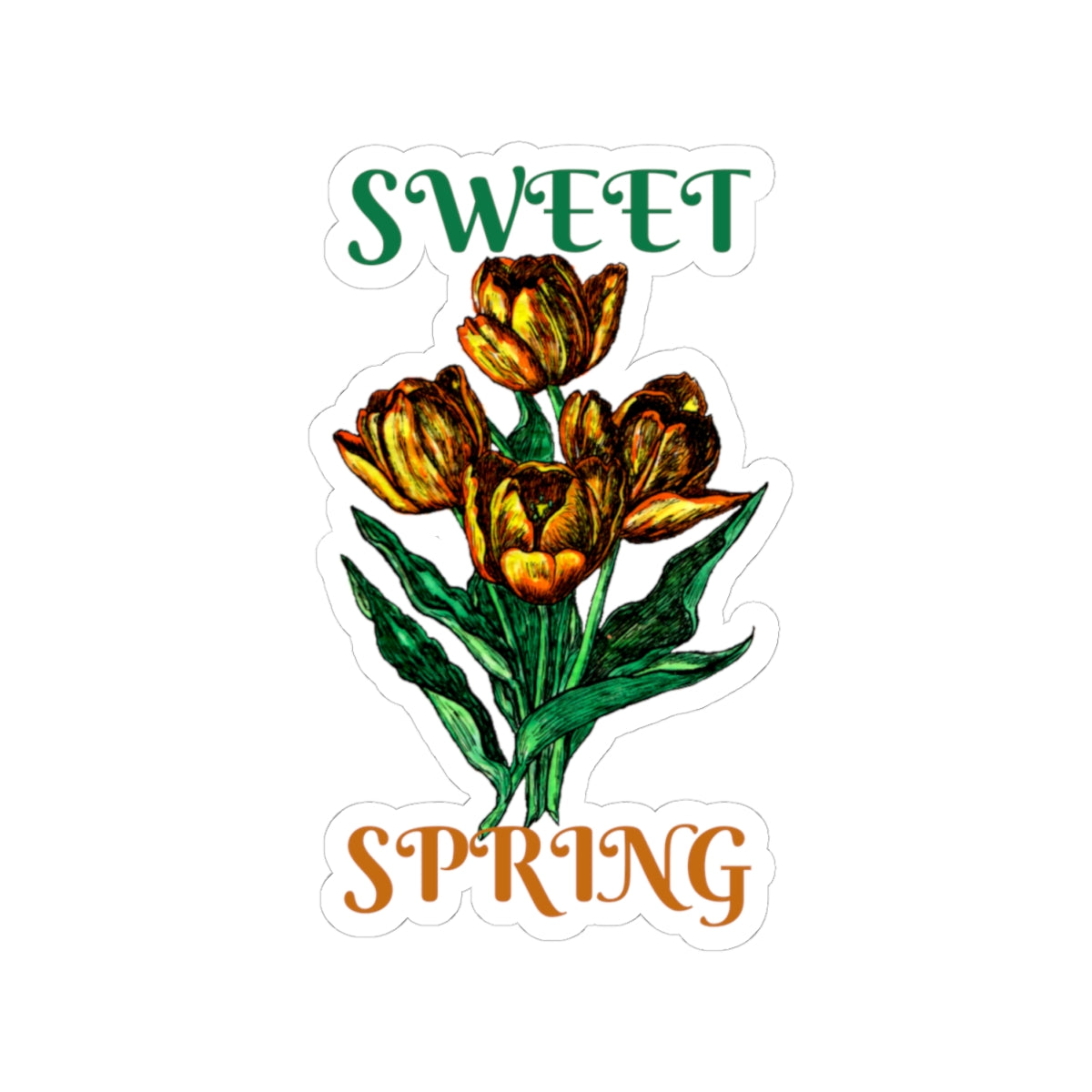 Sweet Spring Kiss-Cut Stickers