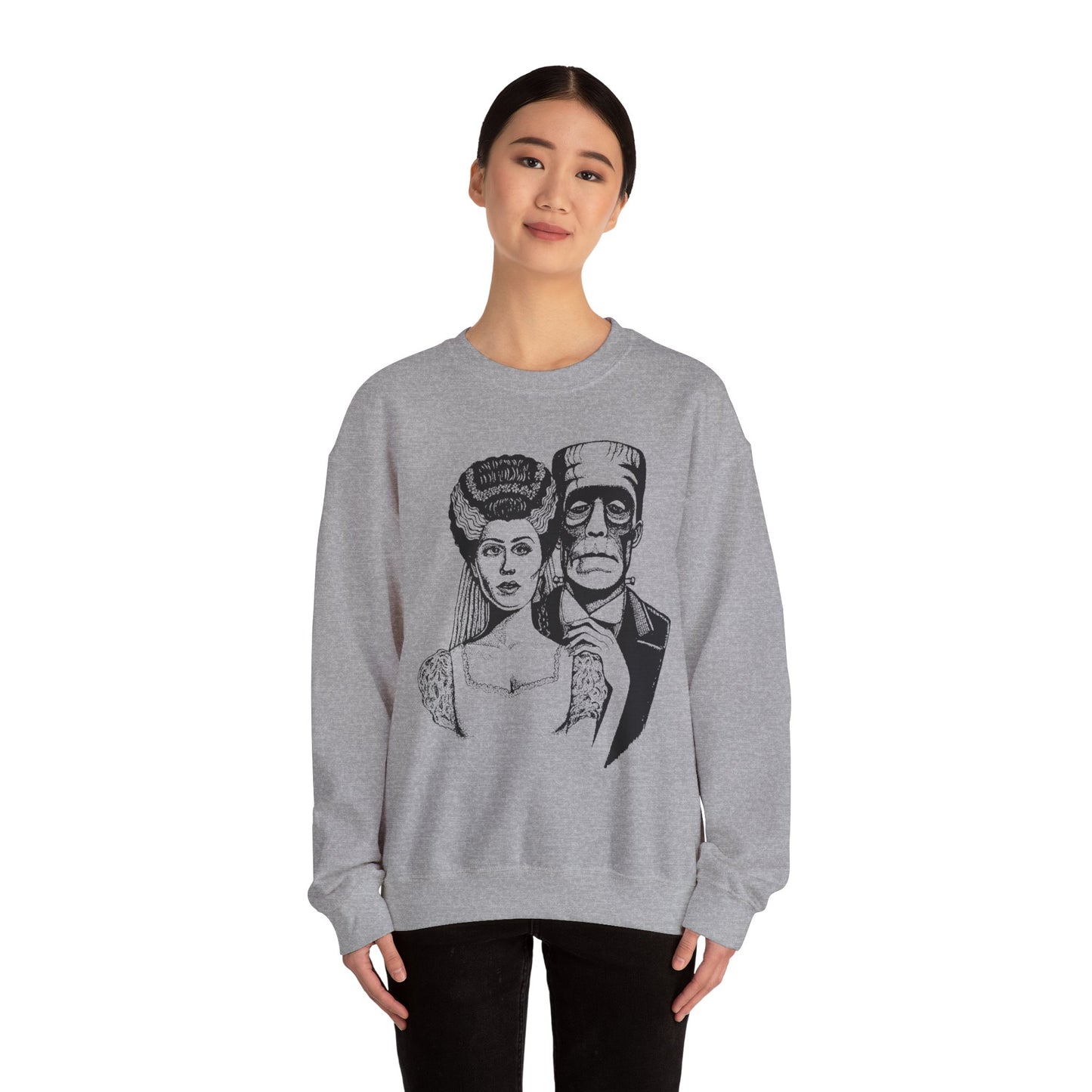 Frankenstein and Bride Unisex Heavy Blend™ Crewneck Sweatshirt