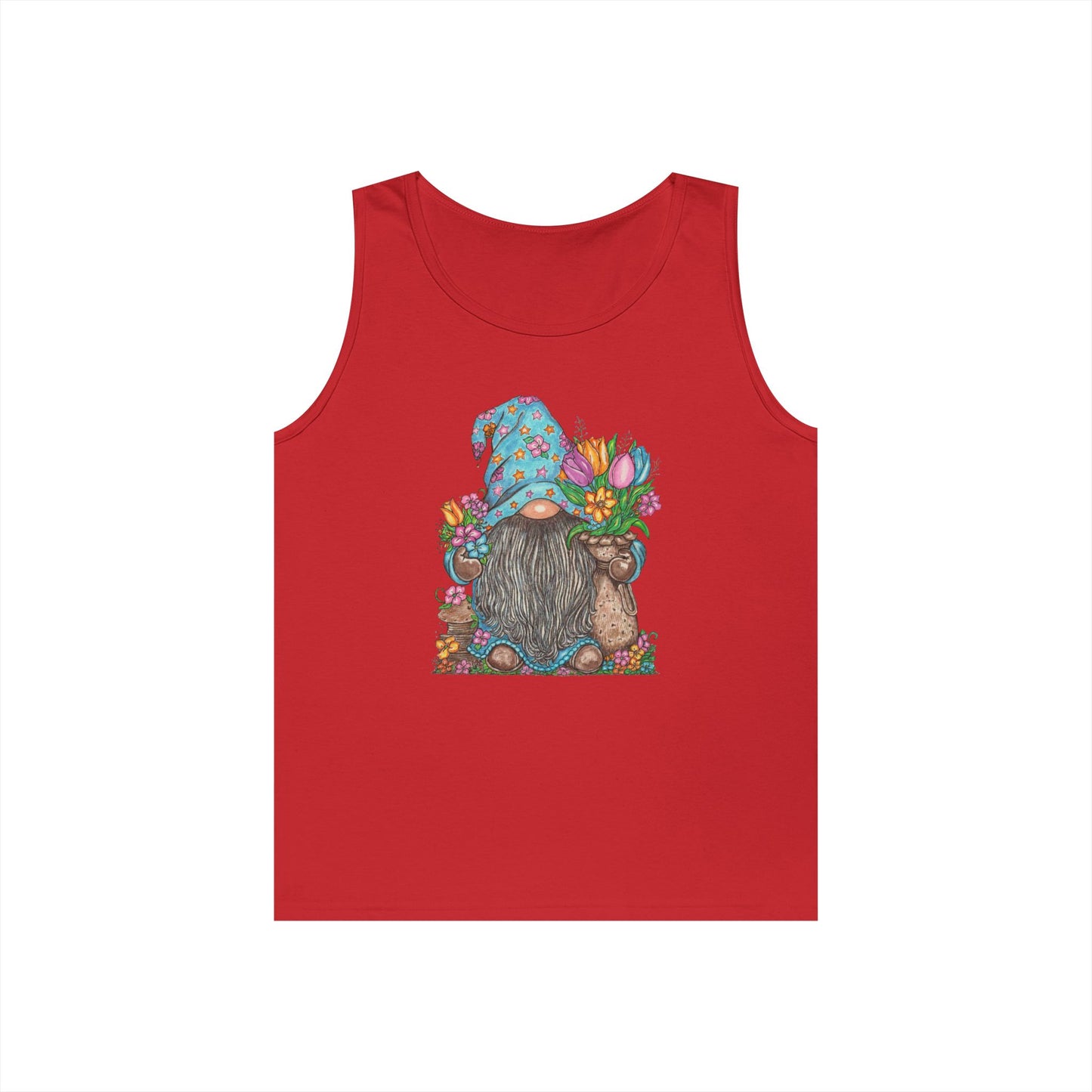Gardening Gnome Unisex Heavy Cotton Tank Top