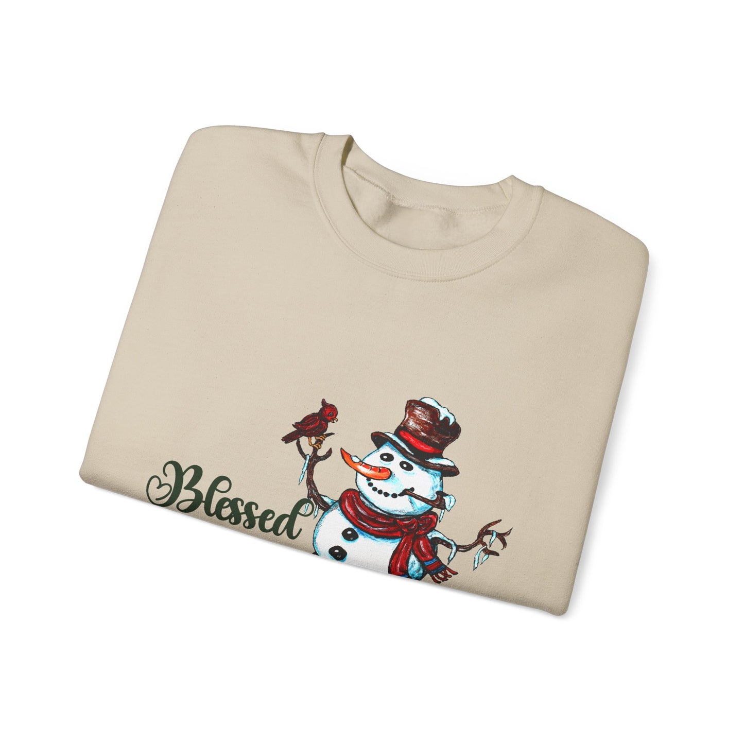 Blessed Snow Day Unisex Heavy Blend™ Crewneck Sweatshirt