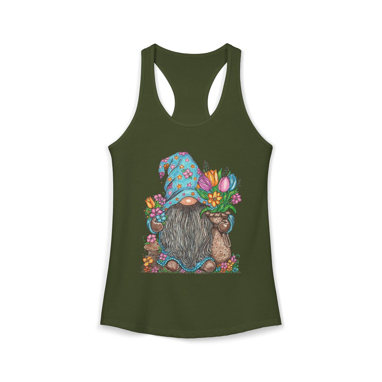 Gardening Gnome Women's Ideal Racerback Tank