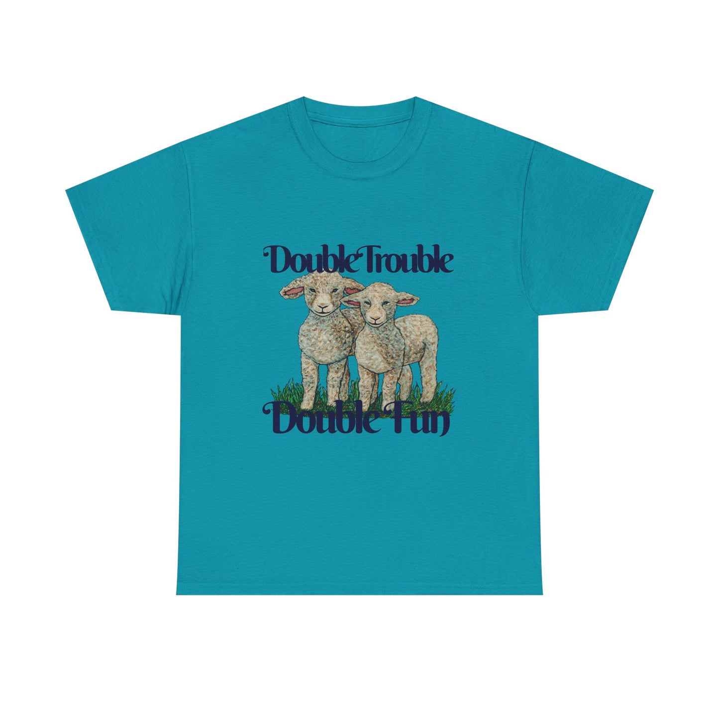 Double Trouble Double Fun Unisex Heavy Cotton Tee