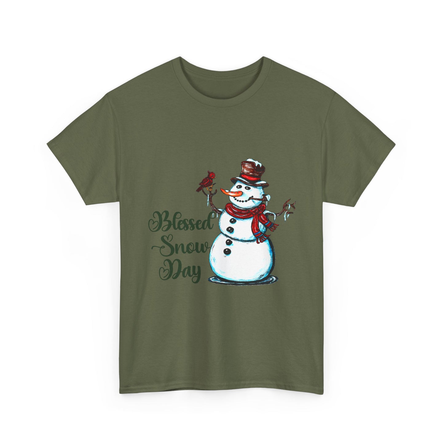 Blessed Snow Day Unisex Heavy Cotton Tee