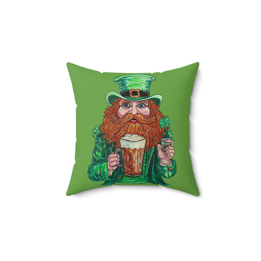 Drunken Leprechaun Spun Polyester Square Pillow